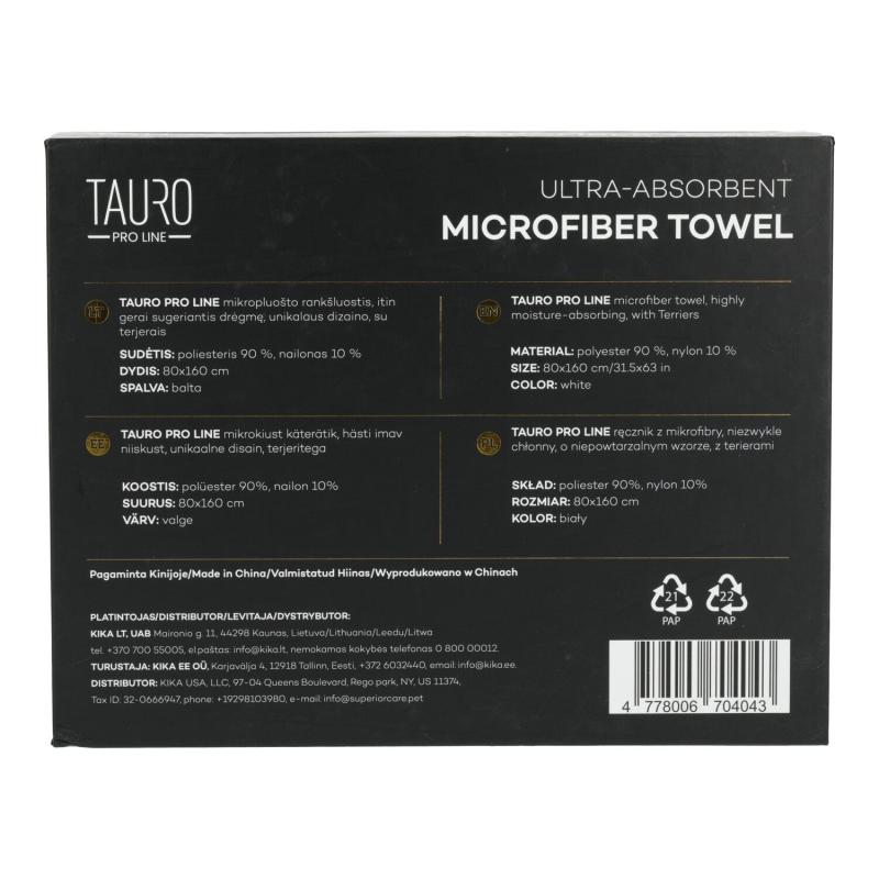 Tauro Pro Line Microfiber Towel - Ultra Absorbent, Quick Drying, Unique Design for Gym, Sports & Car Detailing
