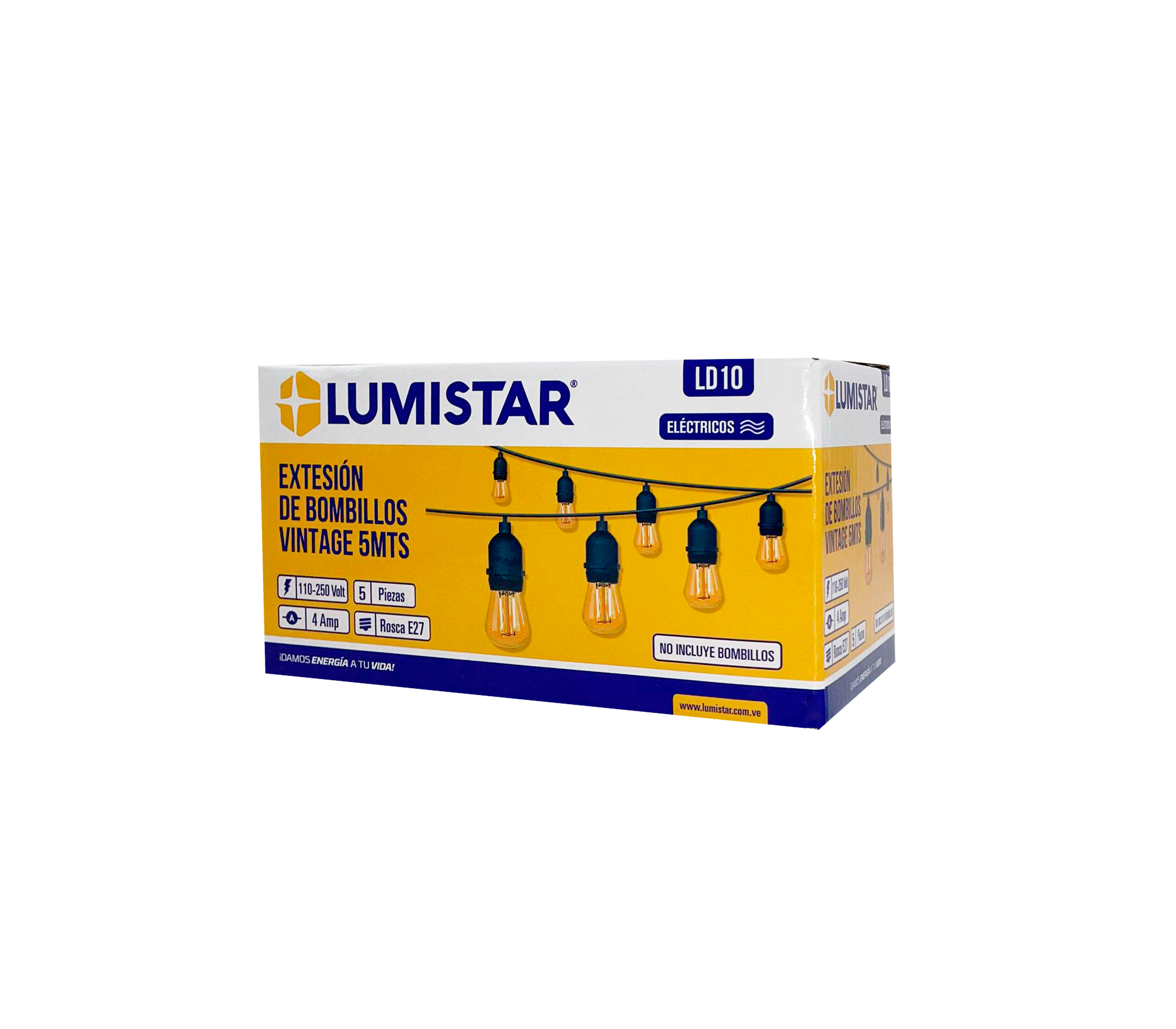 Lumistar 5-Pack 16.4ft LED Light Bulb Extension Cord - Perfect for Holiday Decorations, Indoor & Outdoor Lighting, and DIY Projects