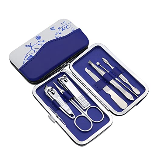 7-Piece Stainless Steel Manicure & Pedicure Set - Portable Nail Clippers Kit for Travel, Hygiene & Grooming - Perfect for Home, Salon, Gym Bag & On-The-Go Nail Care