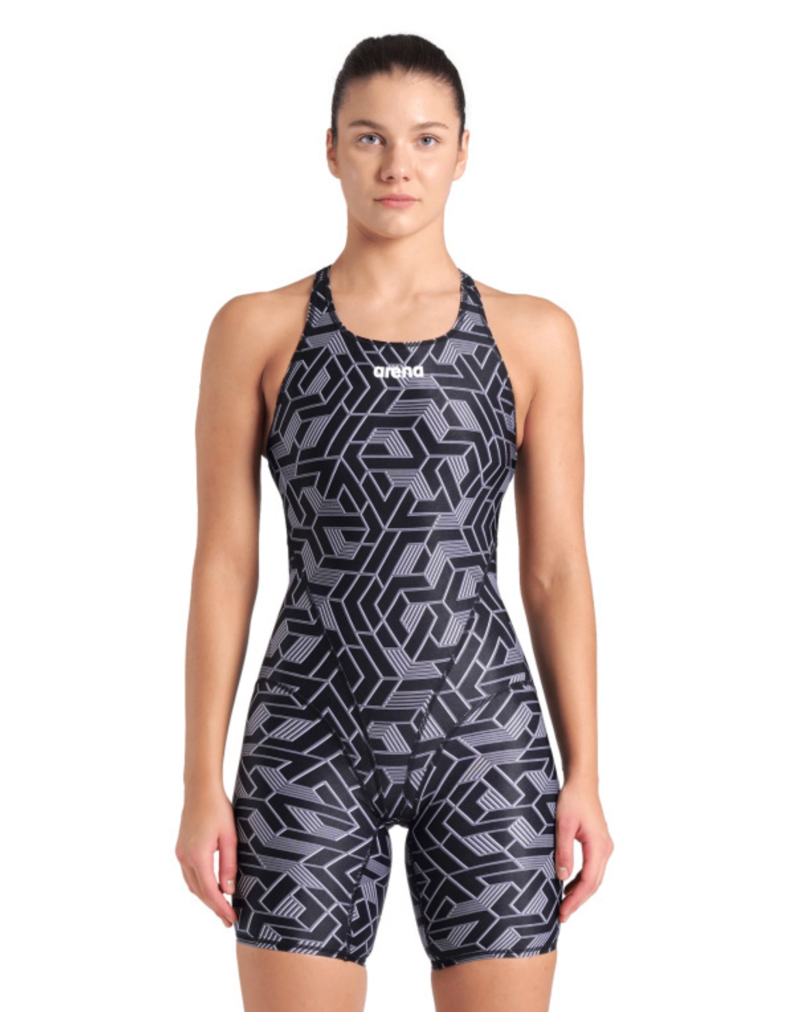Escape Full Body Kneesuit - Black & Multi Color One-Piece Swimsuit for Women | Perfect for Swimming, Beach Vacations, and Water Sports