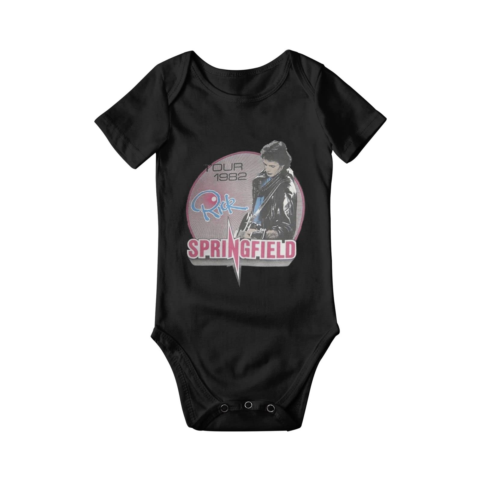 American Rick Music Springfield Baby Onesie - Newborn Romper Unisex Short Sleeve Bodysuit | 3D Printed Jumpsuit Funny Cotton Soft Outfit for Baby Girl & Boy (0-24 Months) | Perfect for Playdates, Family Photos & Music-Themed Events