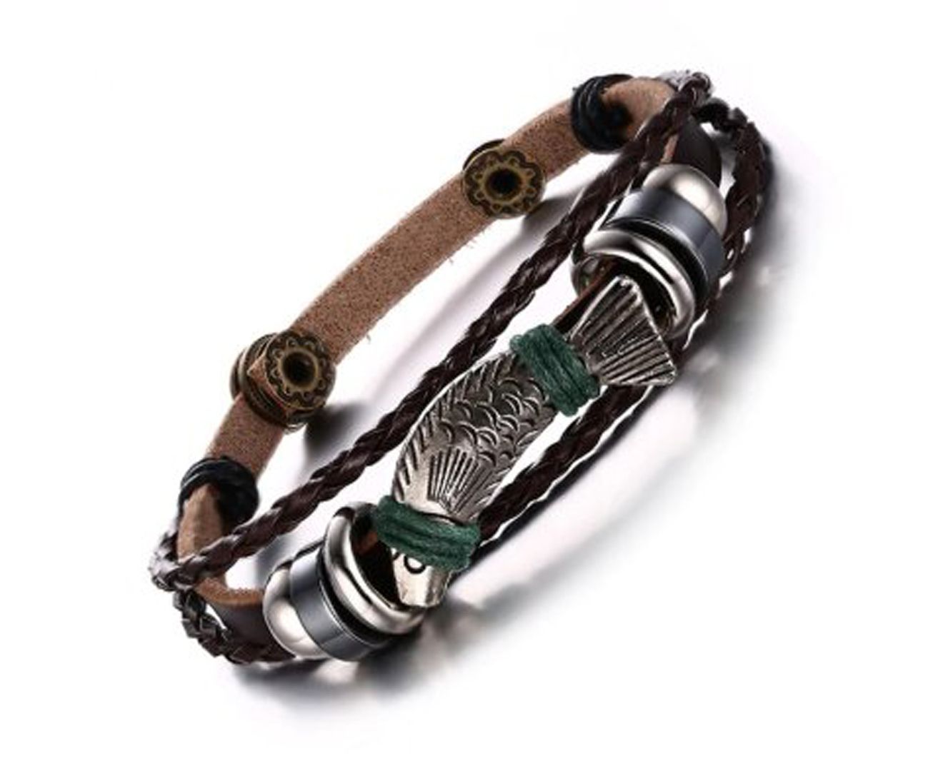 Genuine Leather Bracelet Bangle for Men & Women - Stylish Unisex Leather Cuff Wristband for Casual Wear, Gift & Everyday Fashion Accessory