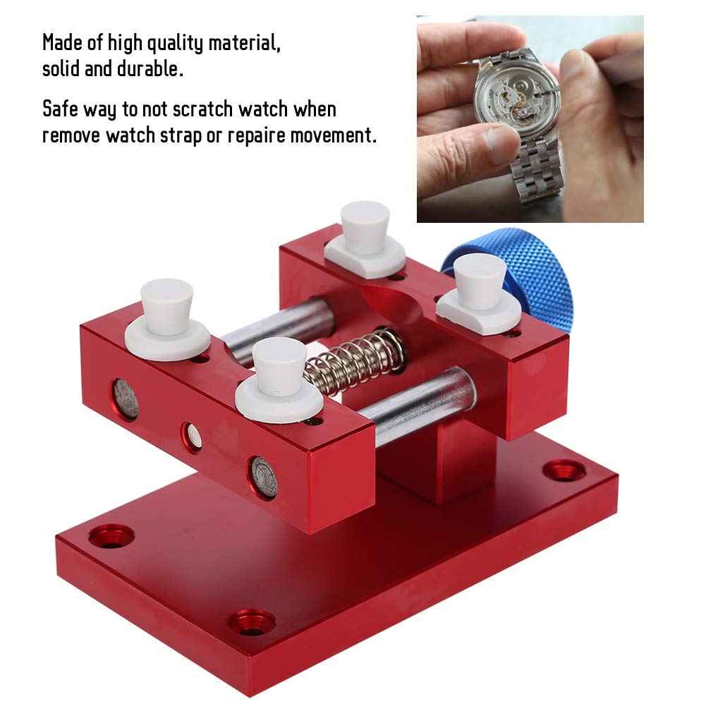 Adjustable Metal Watch Case Holder - 80mm Opening for Watch Repair & Strap Removal - Watchmaker Tool
