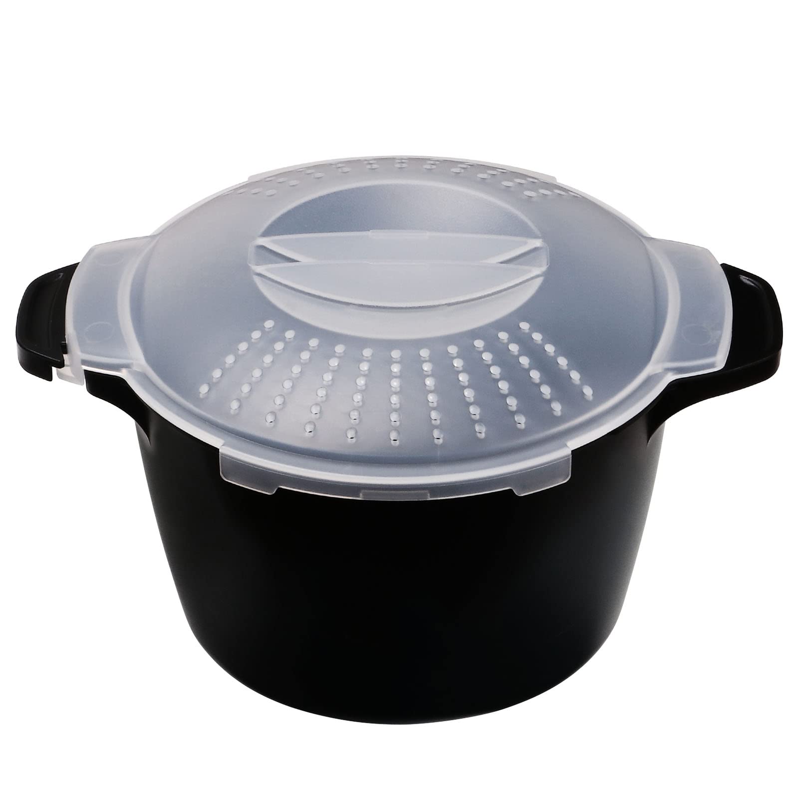 BPA Free 2 Quart Large Microwave Steamer - Professional Cookware for Vegetables, Rice & Meal Prep | Dishwasher Safe Microwave Cooker for Healthy Cooking