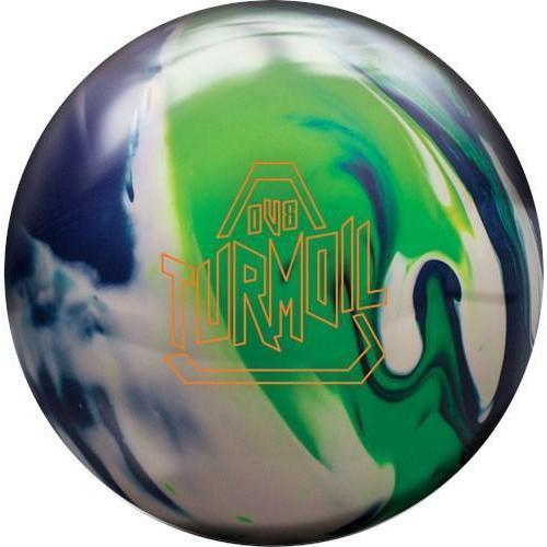 DV8 Turmoil Hybrid Bowling Ball - Neon Green, Royal & White | High Performance for Strikes & Spares | Perfect for League Play & Tournaments
