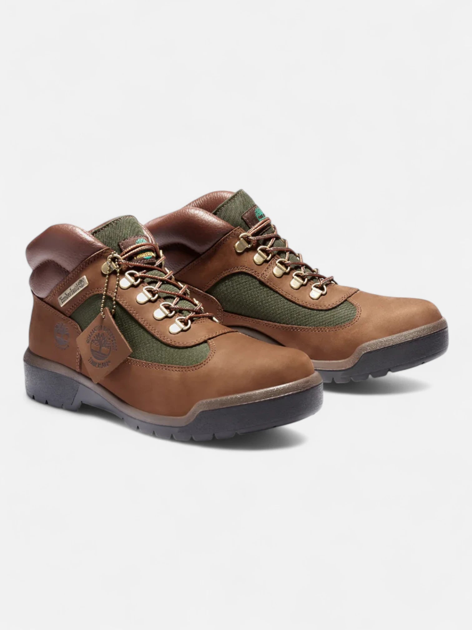 Timberland Field Boots for Men - Brown Leather Hiking & Work Boots - Durable Outdoor & Casual Wear