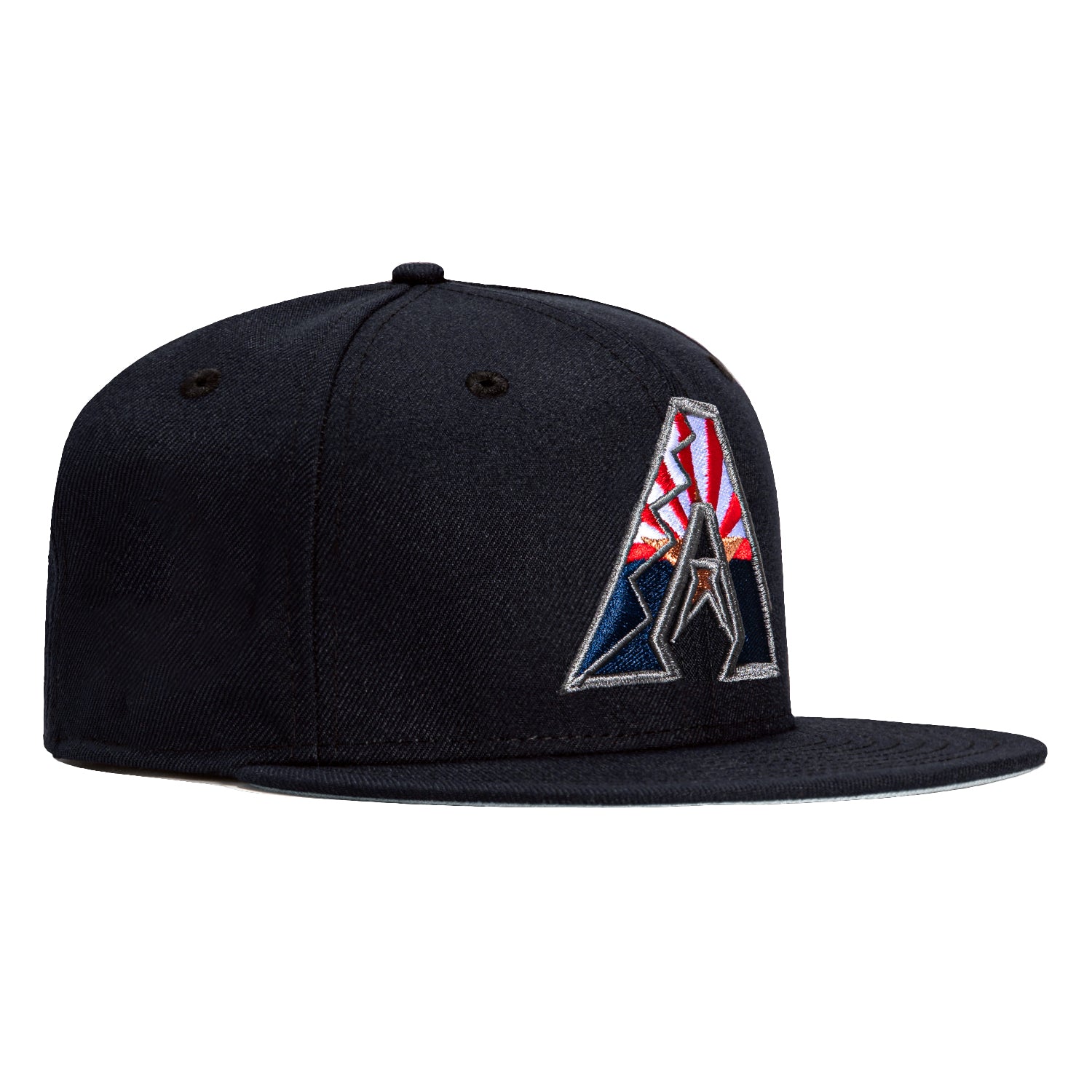 New Era 59Fifty Arizona Diamondbacks A-Flag Snapback Hat - Navy, Red & Metallic Copper | MLB Baseball Cap for Fans, Streetwear & Outdoor Activities