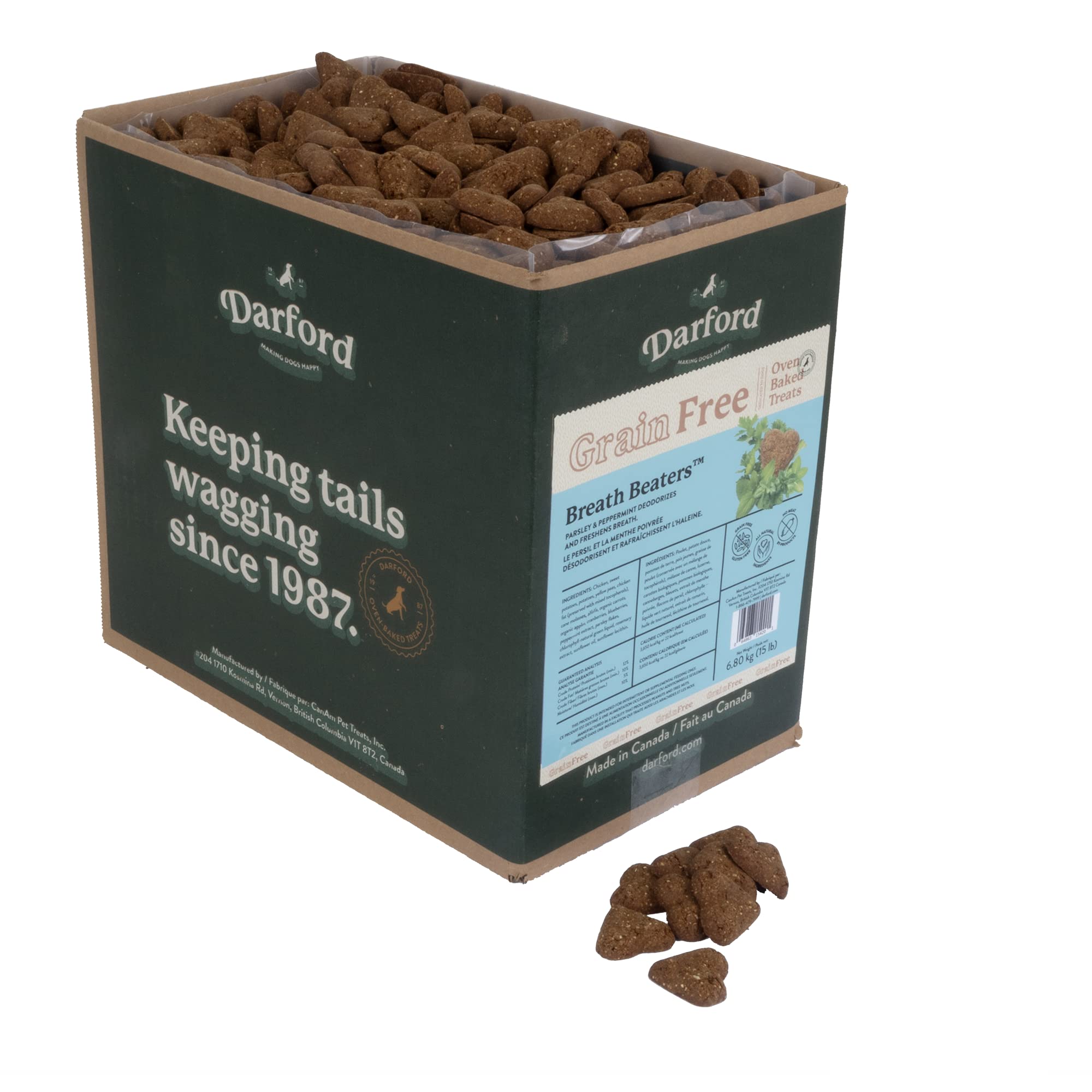 Grain Free Breath Beaters Dog Treats for Fresh Breath - 15 lb Bag - Dental Care Chews for Small & Large Dogs - Perfect for Training, Rewards, and Oral Health