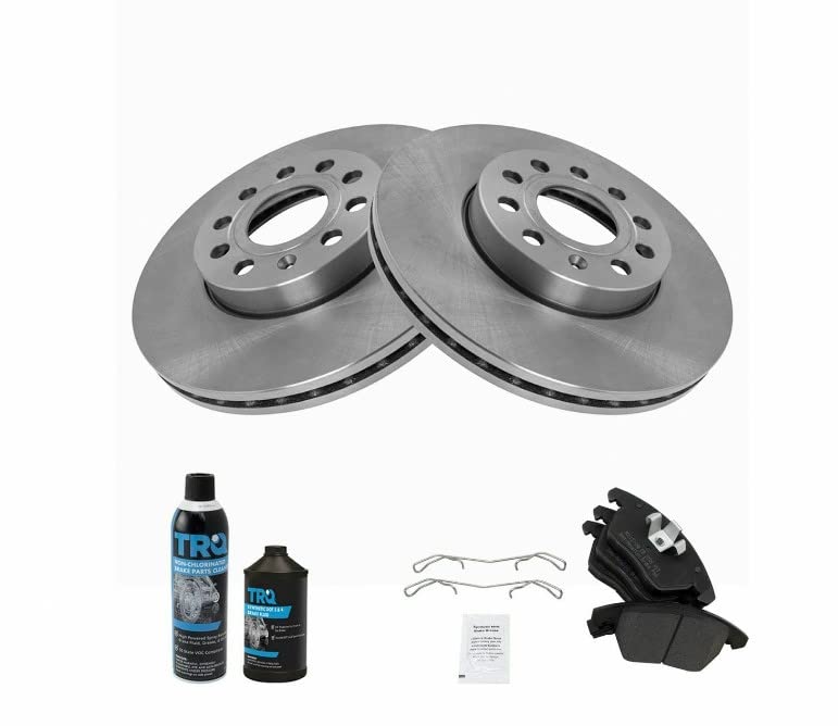 High-Performance Front Metallic Brake Pad & Rotor Kit - Compatible with VW A3, Rabbit, Jetta, Golf - Premium Stopping Power for City Driving & Highway Commuting