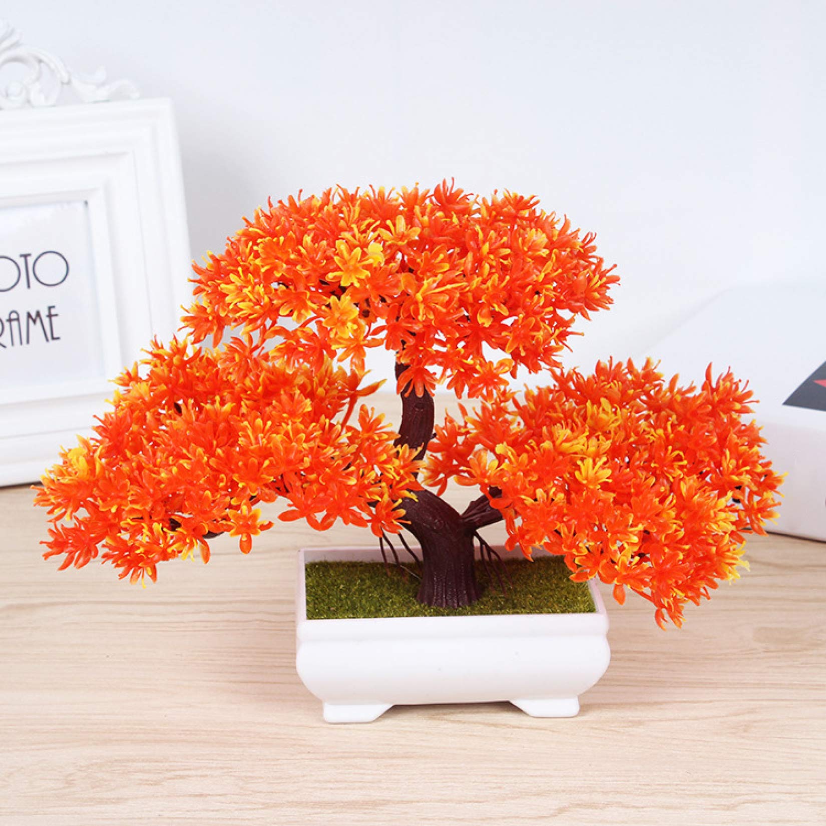 KKONION Artificial Bonsai Tree - Mini Pine Simulation Potted Plant for Home & Kitchen Decor | Perfect for Tabletop, Office Desk, and Living Room Decoration