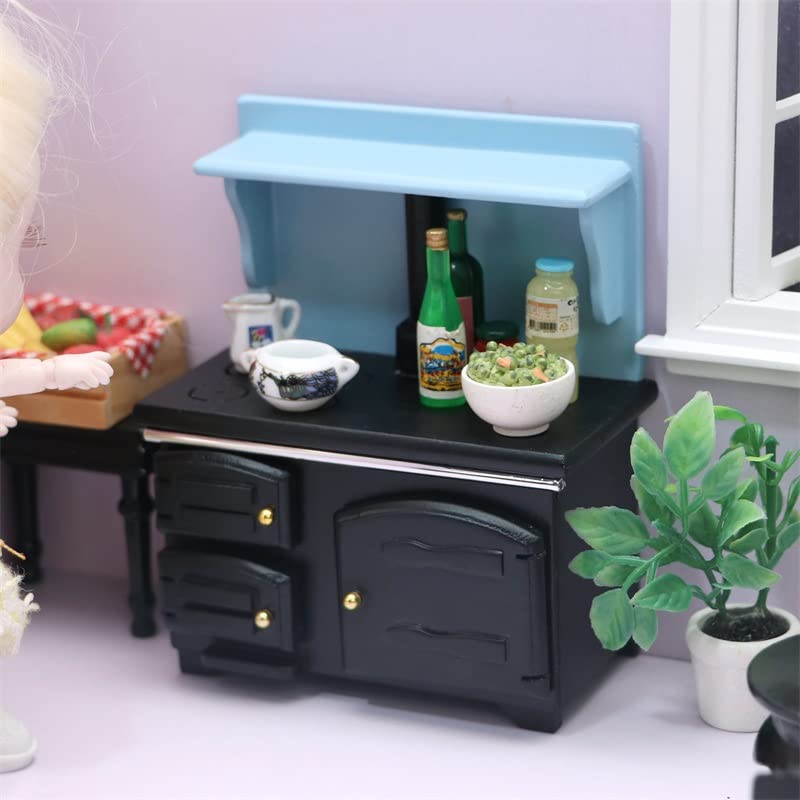 1:12 Scale Miniature Dollhouse Kitchen Stove - Realistic Mini Stove for Dollhouse Decor, DIY Dollhouse Accessories, Perfect for Dollhouse Scenes, Model Train Sets & Miniature Displays