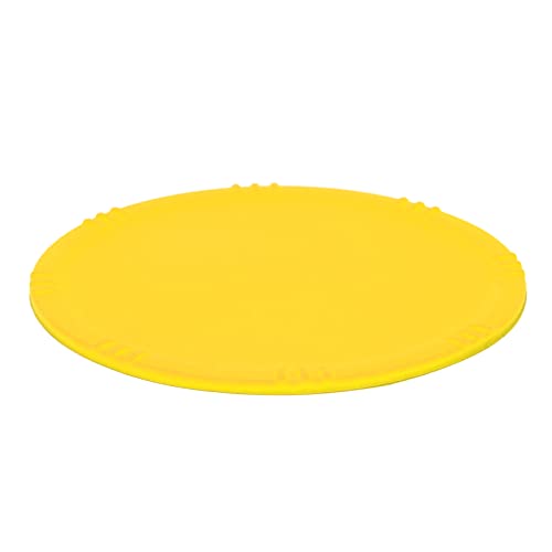 Heat Resistant Mat - Round Silicone Hot Pad for Kitchen, Dining Table & Countertop - Non-Slip Heat Insulation Trivet for Pots, Pans & Hot Dishes (Yellow) - Perfect for Cooking, Baking & Serving