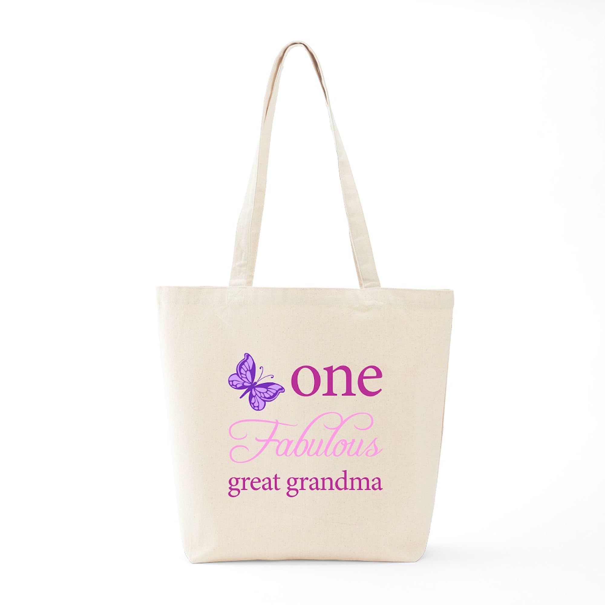 One Fabulous Great Grandma Tote Bag - Natural Canvas Reusable Shopping Bag for Groceries, Beach & Daily Use | Eco-Friendly Gift for Grandmothers