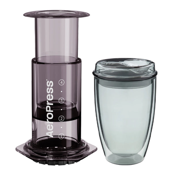 Aeropress Coffee Maker & Good Cuppa Bundle - Portable Espresso Maker for Travel, Camping & Home Brewing - Perfect Gift for Coffee Lovers