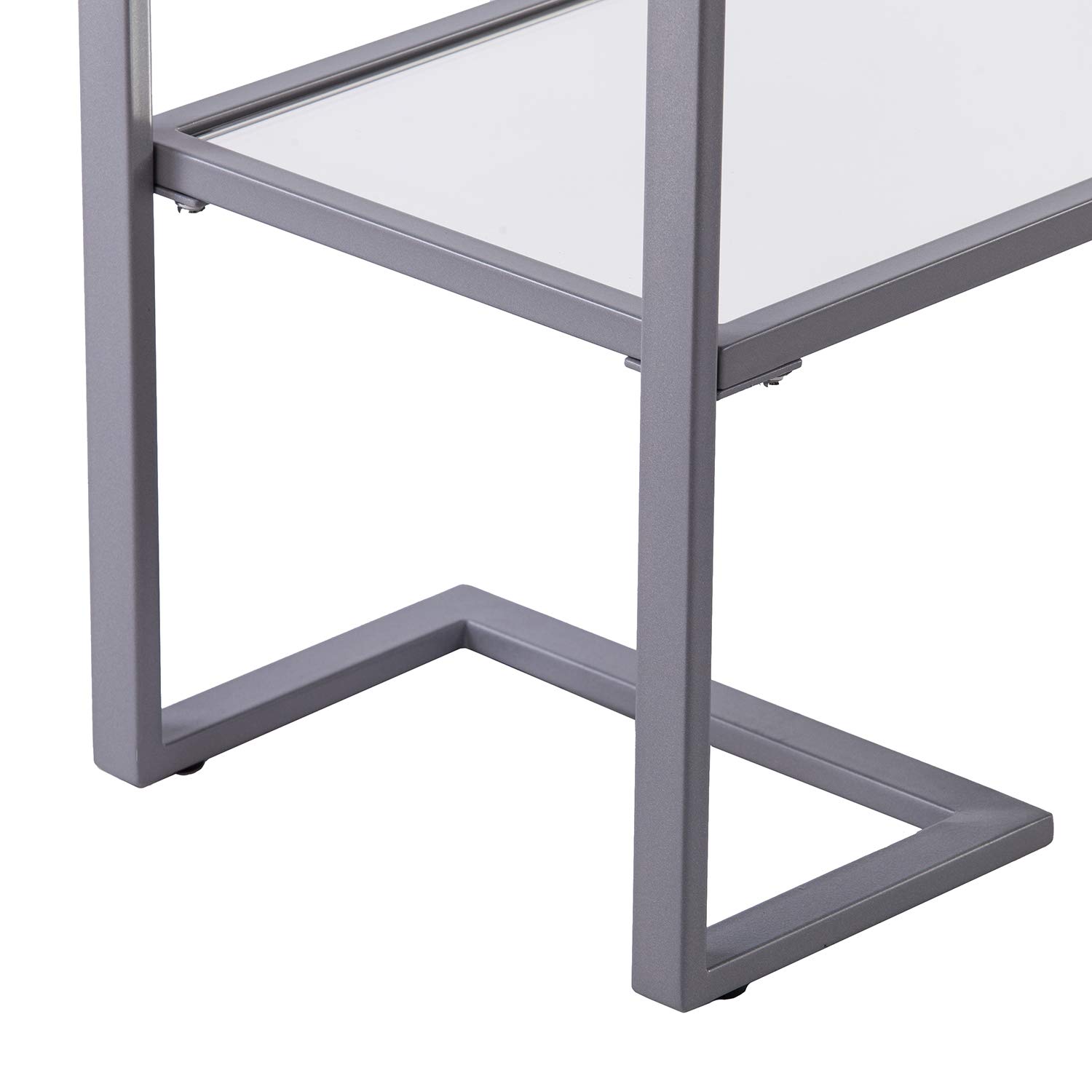 SEI Furniture Southern Enterprises Horten Glam Narrow Console Table - Silver Finish | Elegant Entryway, Hallway & Living Room Decor | Slim Sofa Table for Small Spaces