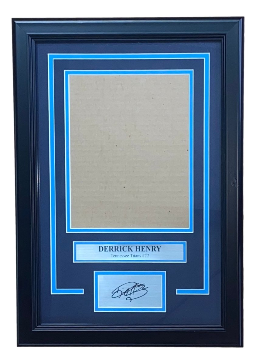 Derrick Henry Tennessee Titans 8x10 Vertical Photo Laser Engraved Signature Frame Kit - Perfect for Sports Memorabilia Display and Fan Cave Decor