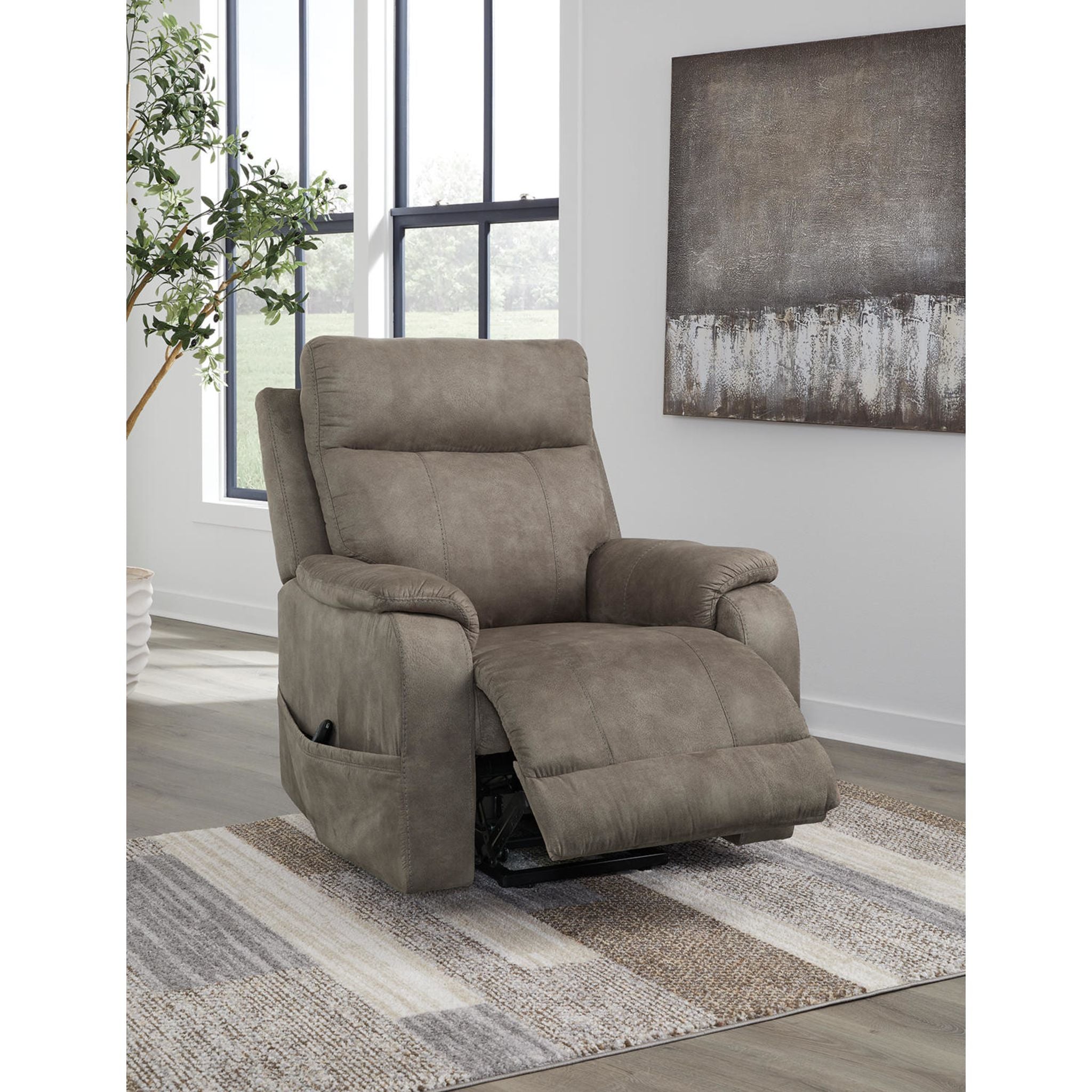 Crestmeade Power Lift Recliner Chair for Elderly - Heavy Duty Electric Reclining Sofa with Massage & Heat - Perfect for Living Room, Home Theater, and Relaxation