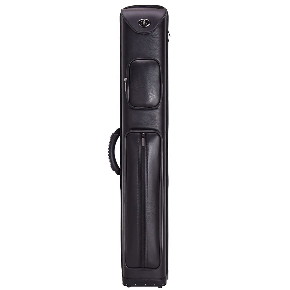 OJUN 3x5 Pool Cue Hard Case - Lightweight Leatherette Billiard Stick Carrying Case for 1/2 Snooker Cues - Perfect for Travel & Tournament Play