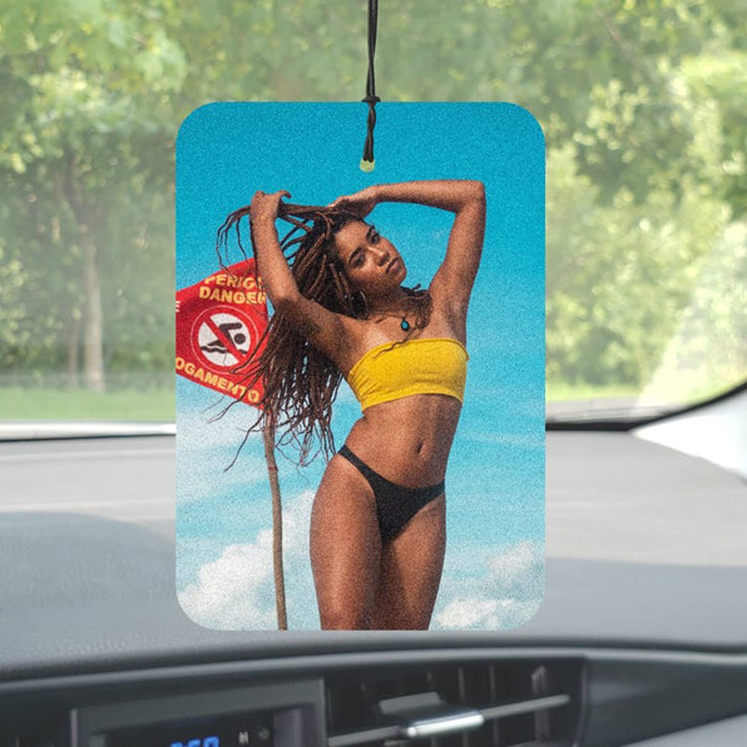 Custom Rear View Mirror Hanging Photo Frame - Personalized Car Air Freshener Holder for Pictures & Memories | No Scent Car Accessory | Perfect for Gifts, Commutes & Road Trips