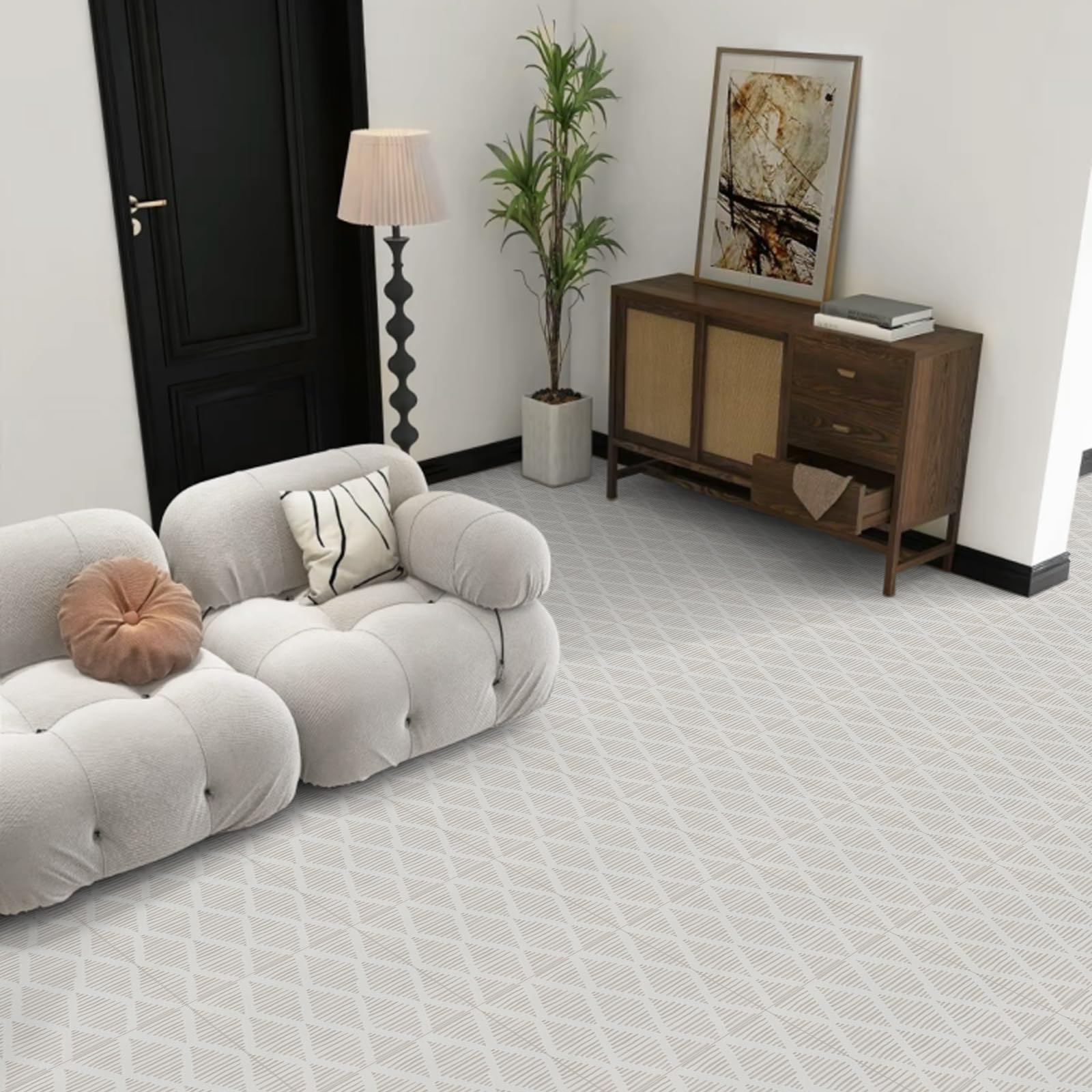 Waterproof Peel and Stick Floor Tiles for Bathroom - 11.8