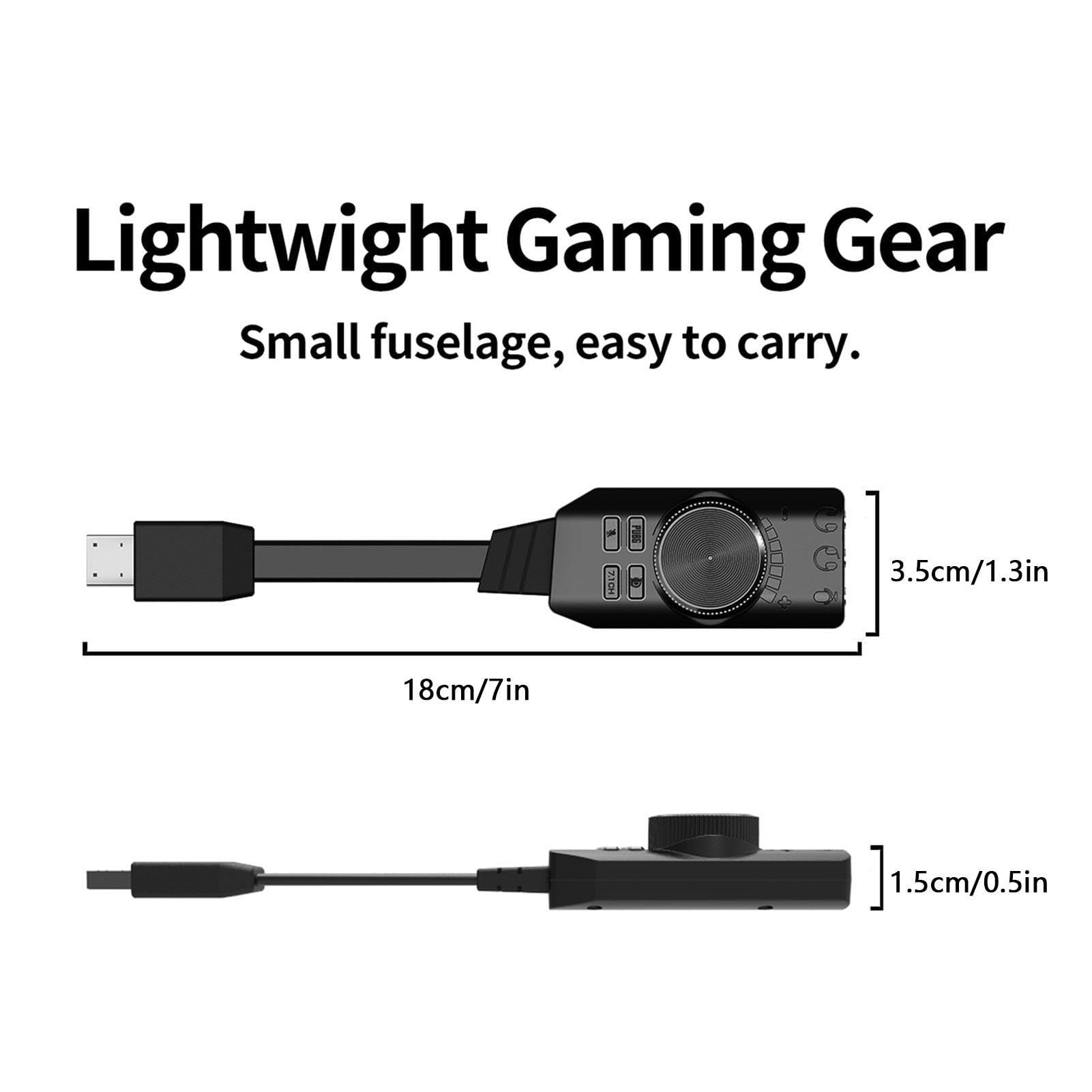Uozonit USB Audio Adapter - Virtual 7.1 Surround Sound USB to Optical Converter with Volume Control | Portable USB Sound Card for Gaming, Streaming & Music | Perfect for League of Legends, Headsets & PC Audio Setup