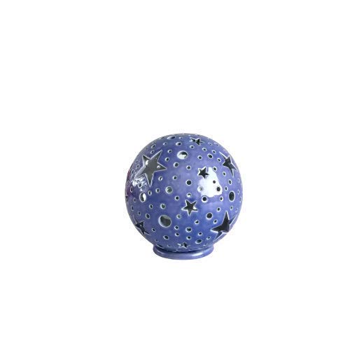 Blue Christmas Star Lights - Handmade Candle Lantern Table Lamp for Holiday Home Decor | Perfect for Christmas Tree, Mantel & Window Displays
