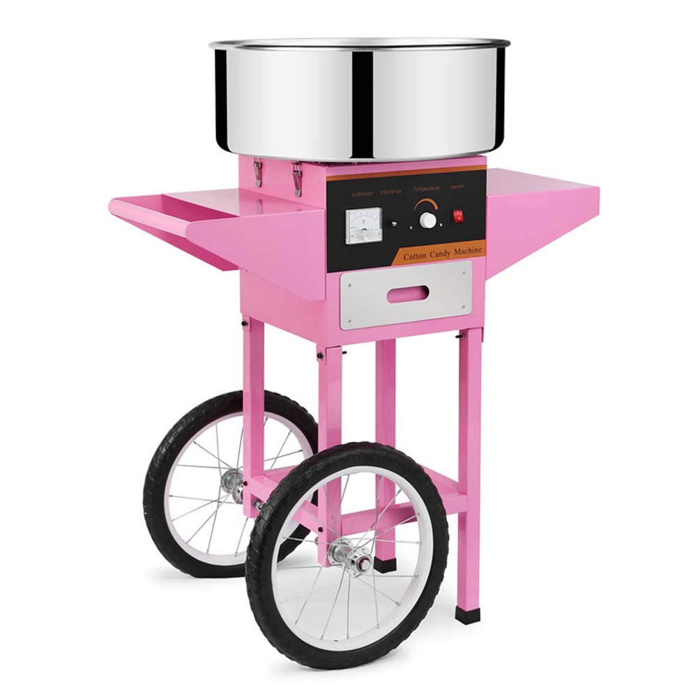 Commercial Electric Cotton Candy Machine with Cart & Large Stainless Steel Bowl - Perfect for Kids Parties, Events, Carnivals & Fundraisers | Candy Floss Maker for Home, Business & Charity Use