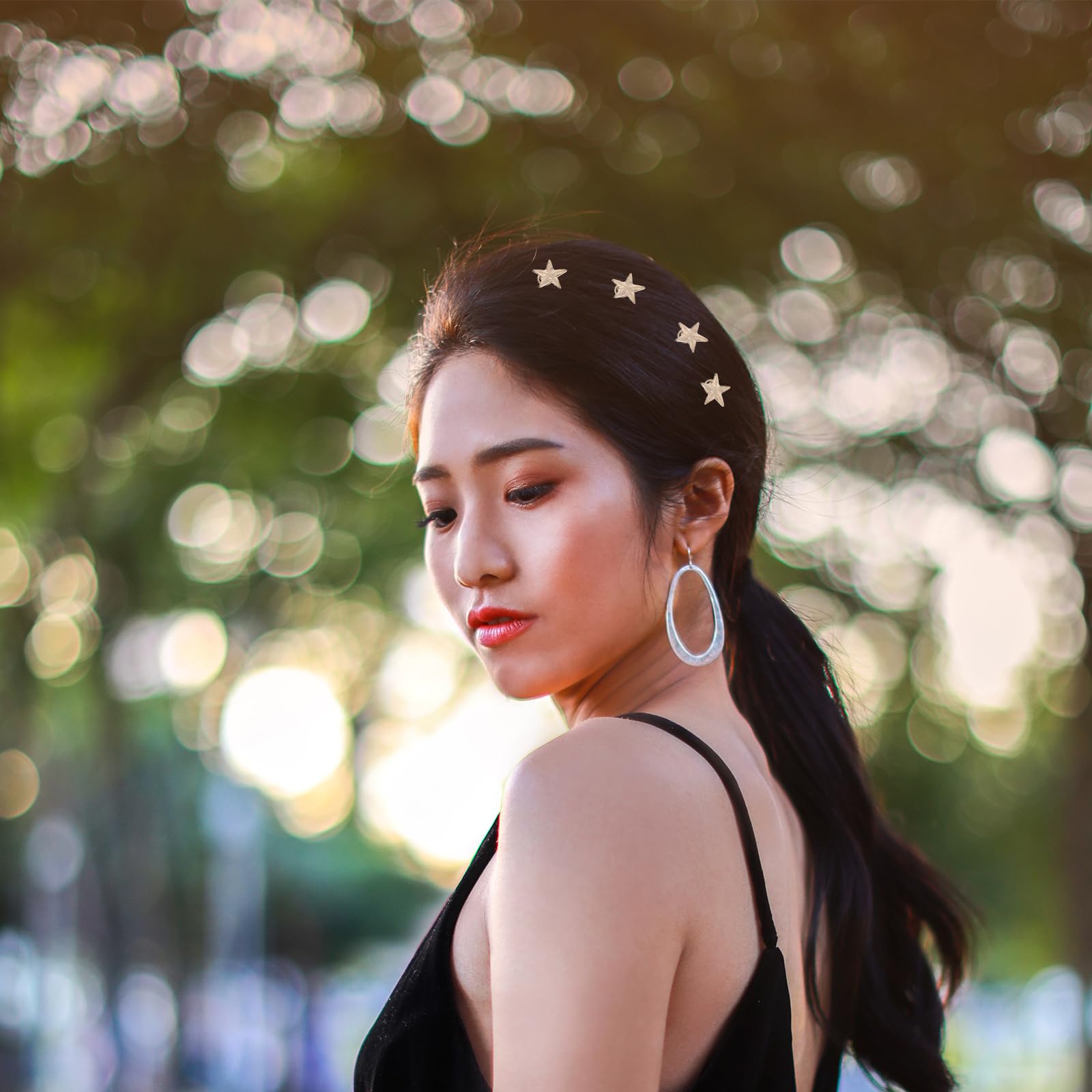 Lurrose 10PCS Gold Star Hair Coil Pins - Bridal Hair Accessories for Women, Perfect for Weddings & Parties