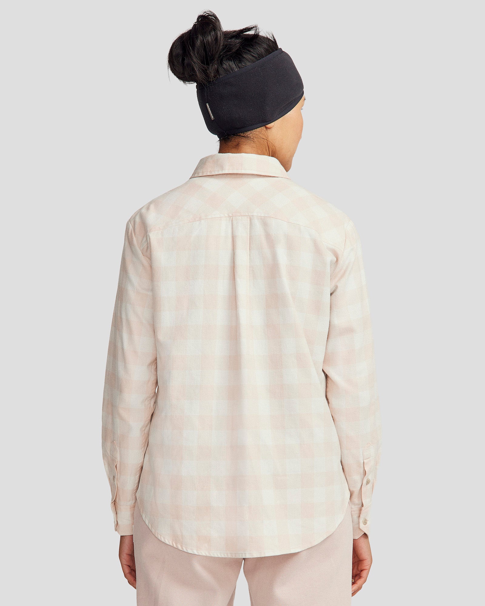 Women's Fyfe Flannel Shirt - Soft Mineral Gingham Plaid Button-Up Top for Casual Wear & Outdoor Activities