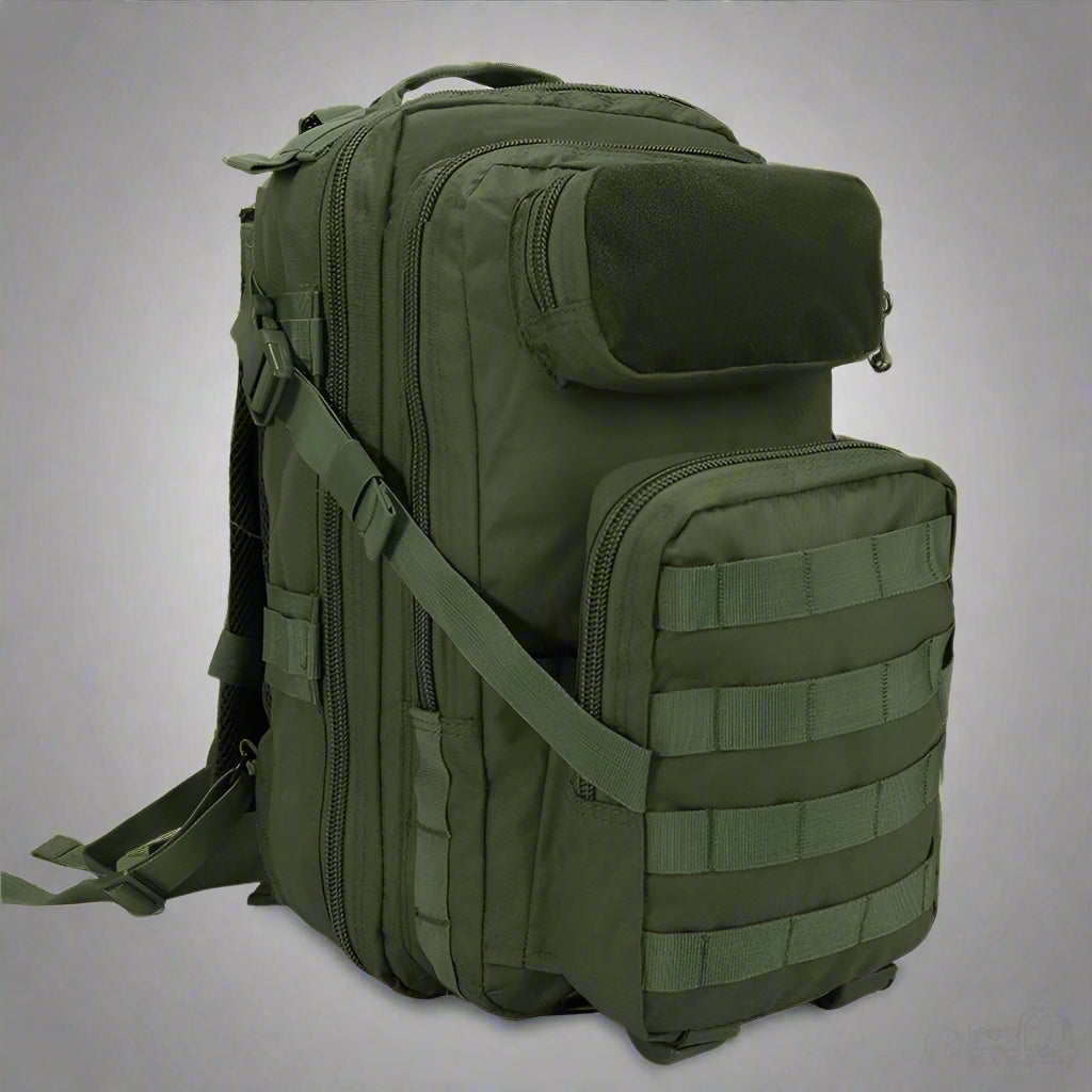 25L Tactical MOLLE Backpack - Lightweight Military Rucksack for Outdoor Hiking, Camping & Travel | Durable Camouflage Design in OD Green, Woodland & A-TACS | Perfect for Survival Gear & Everyday Carry (EDC)