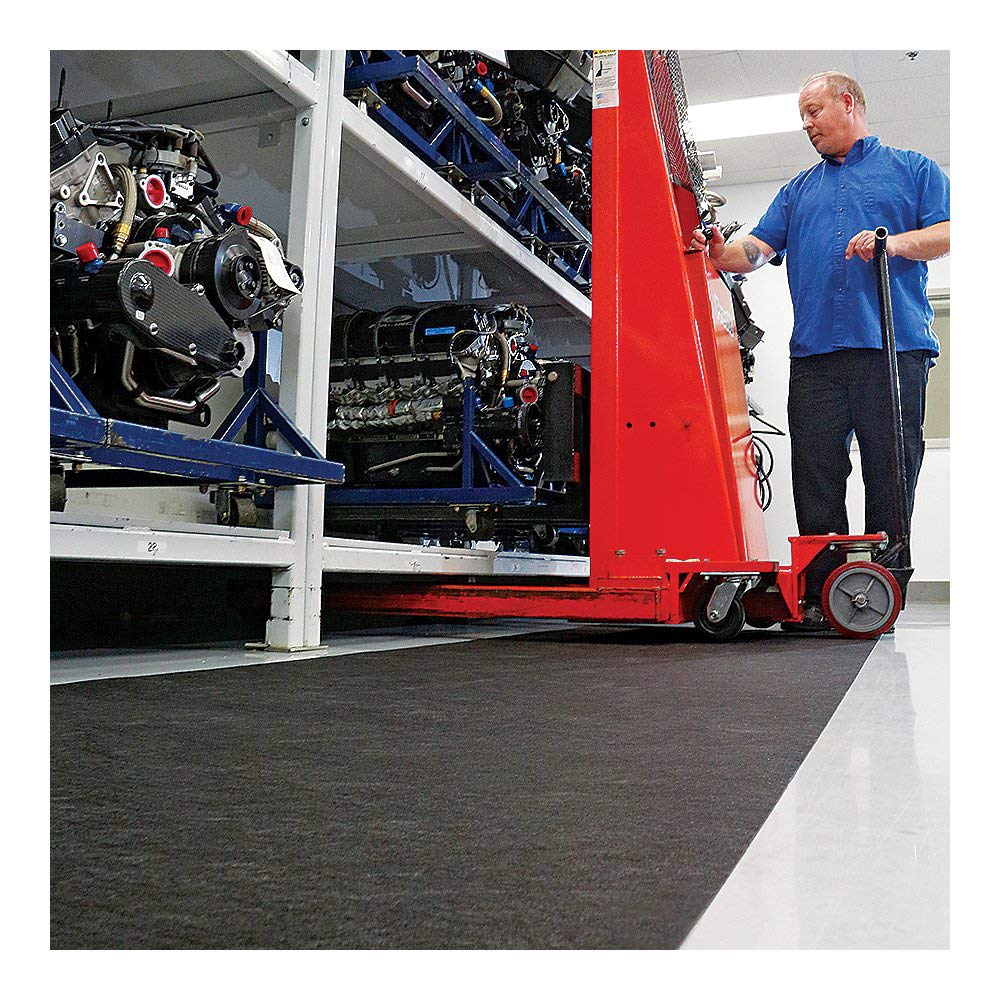 GRP48200-BK New Pig Grippy Floor Mat - 4' x 100' Industrial Entrance Mat with Adhesive Backing - Heavy-Duty Black Mat Runner for Warehouse, Factory & High-Traffic Areas - Slip-Resistant, Durable Floor Protection