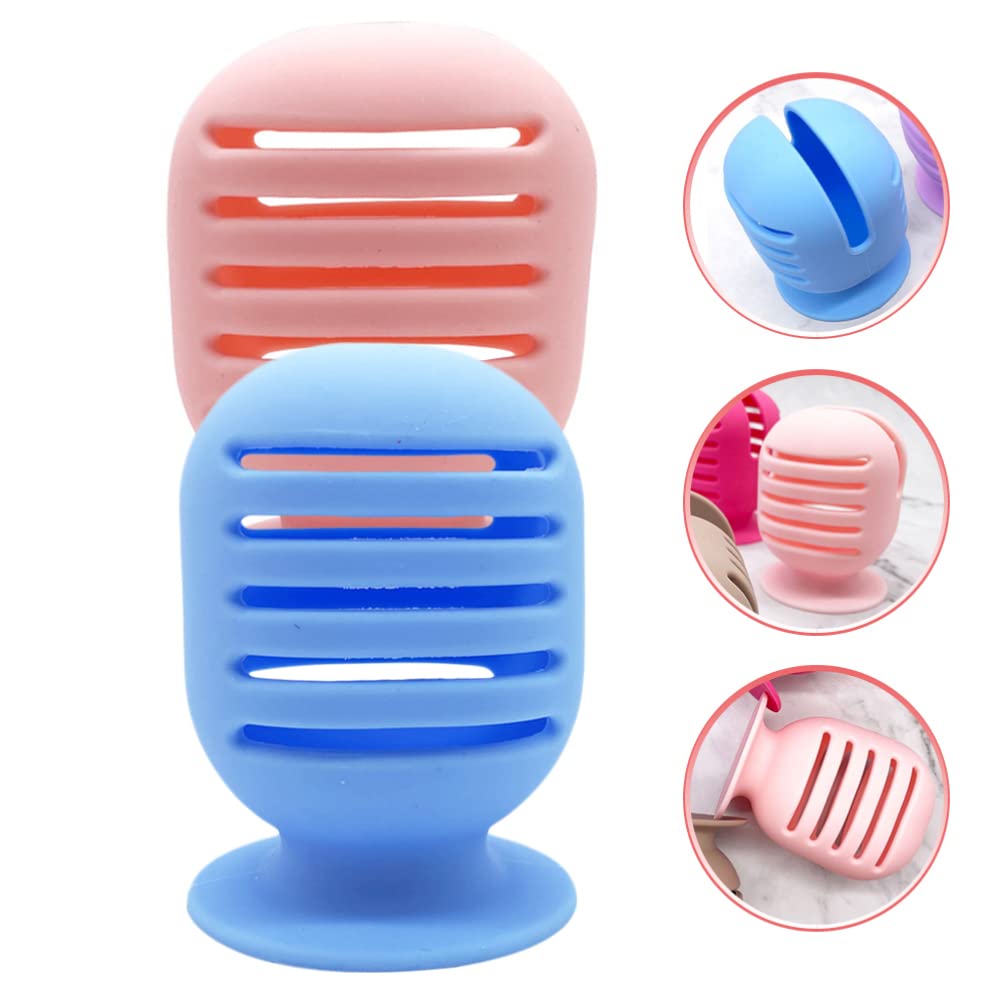 FOMIYES 2-Pack Silicone Makeup Sponge Storage Case - Travel-Friendly Beauty Egg Holder for Makeup Puffs & Blenders | Perfect for Travel, Gym, and On-the-Go Touch-Ups