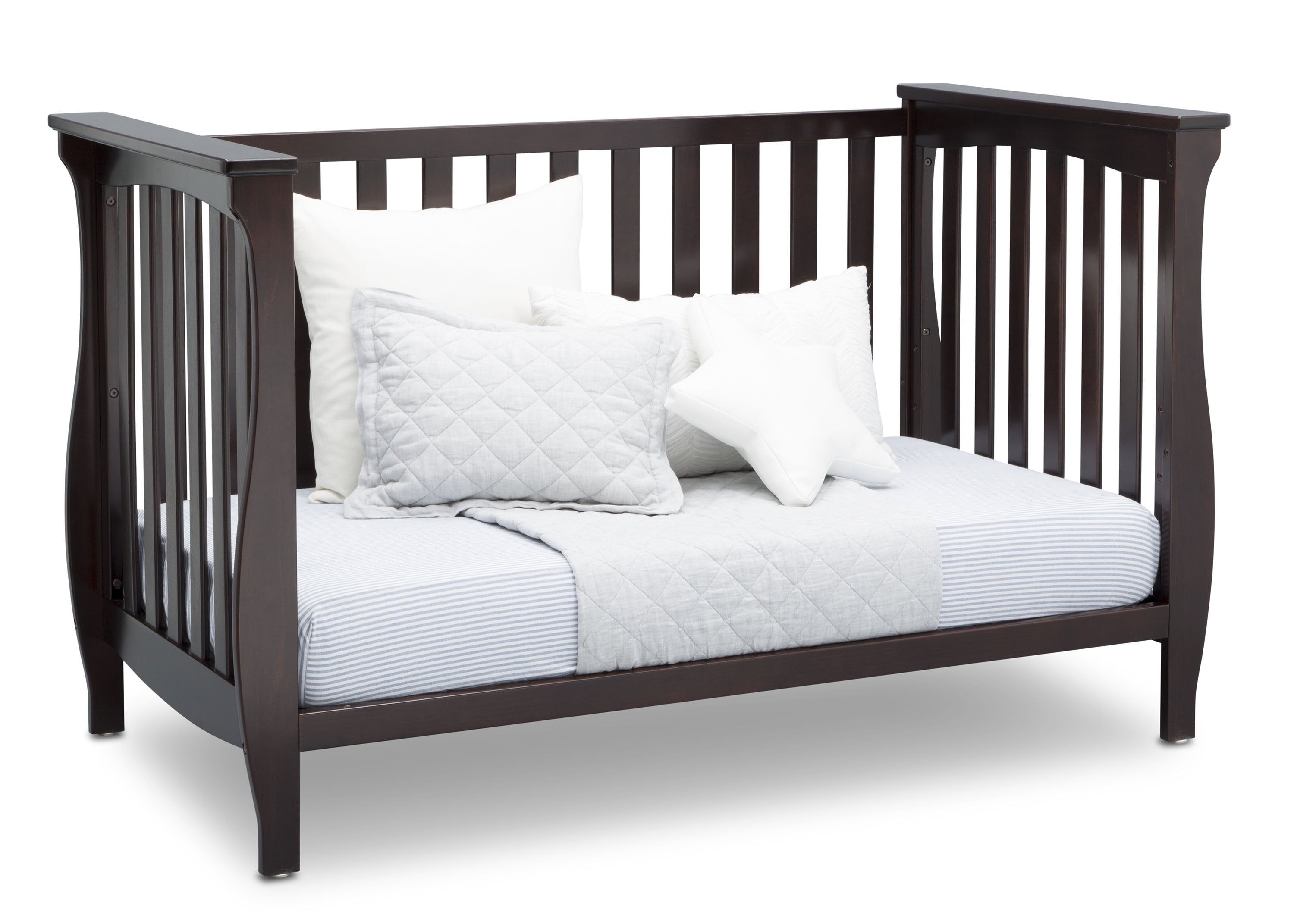 Lancaster 3-in-1 Convertible Baby Crib - White Nursery Furniture for Newborn to Toddler | Perfect for Modern Nurseries & Daycare Centers