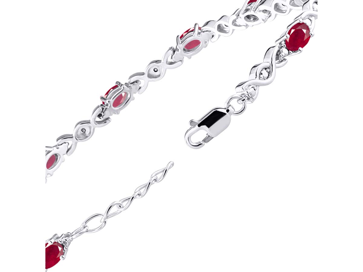 Rylos 925 Sterling Silver XOXO Hugs & Kisses Tennis Bracelet for Women - Adjustable 7