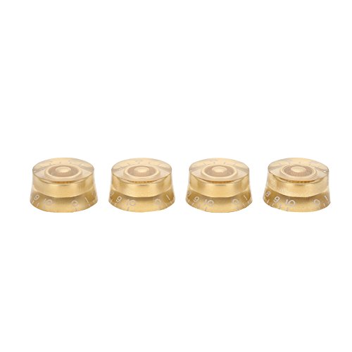 4pcs Gold Electric Guitar Knobs - Tone & Volume Control Replacement for Les Paul LP - Perfect for DIY Guitar Repair & Customization - Ideal for Musicians & Guitar Enthusiasts