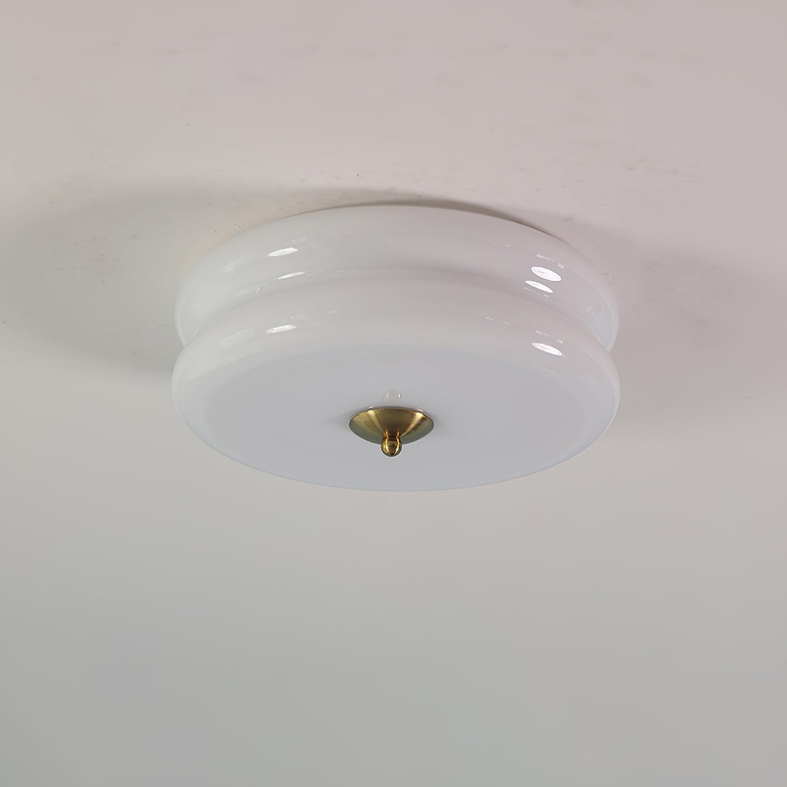 Art Deco Vintage Ceiling Light Fixture - Antique Bronze Finish, Crystal Accents - Perfect for Dining Room, Bedroom, or Foyer Lighting