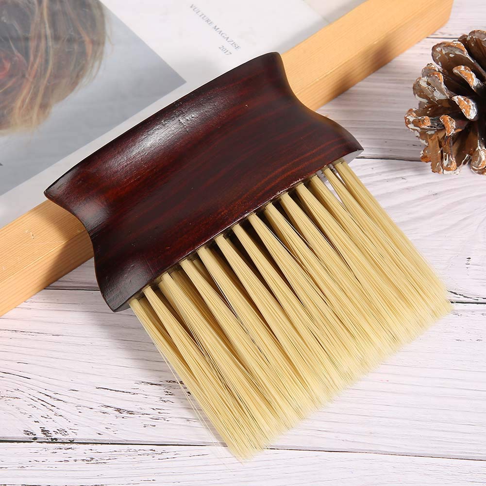 Professional Hair Cleaning Brush for Stylists - Fiber Hair & Neck Hair Removal Tool, Dust & Lint Brush for Salon & Home Use | Perfect for Barbers, Stylists & Pet Grooming