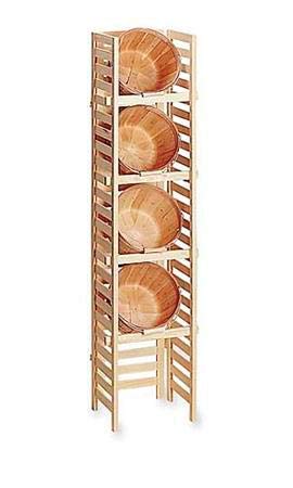 SSWBasics 4-Tier Basket Display Stand - Durable & Elegant Merchandise Organizer for Farmers Market, Fruits, Vegetables, Artisan Goods - Perfect for Retail Stores, Farm Stands, and Home Decor