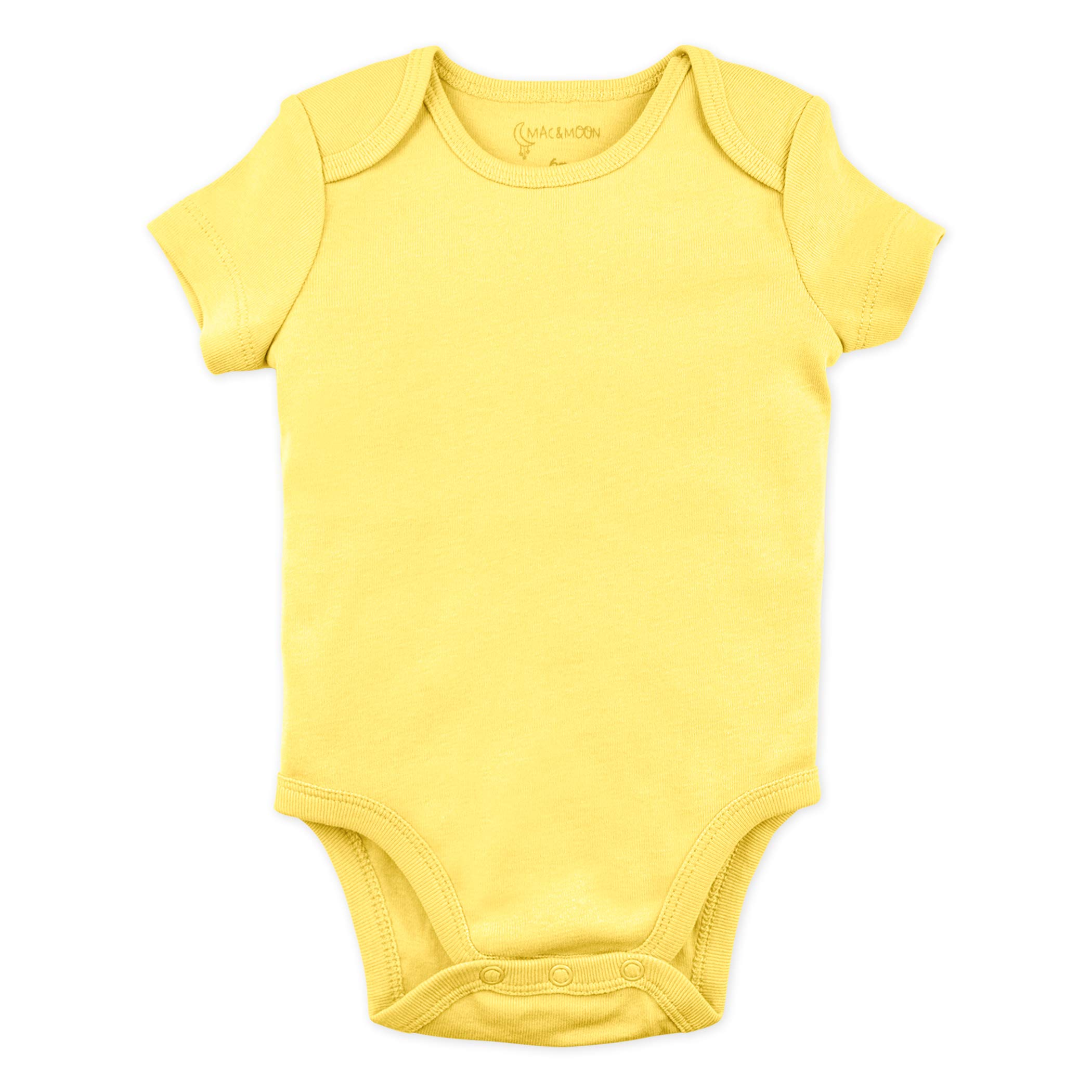 Mac & Moon Organic Cotton 2-Pack Baby Bodysuits - Furry Friends Animal Print - Soft & Breathable for Newborns & Infants - Perfect for Playtime, Daycare & Photo Shoots