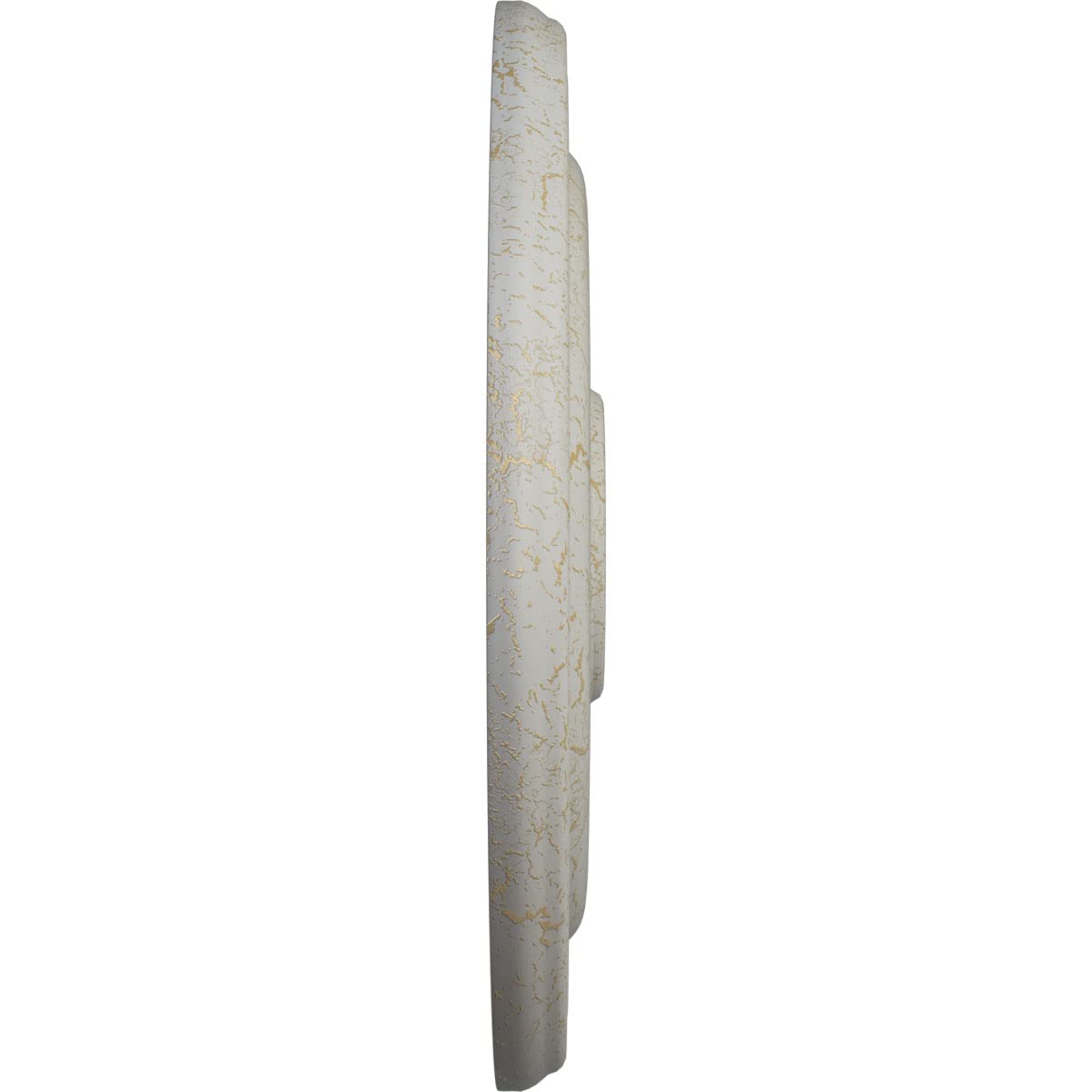 Ekena Millwork CM16KPPCC 16 Inch Traditional Ceiling Medallion - Hand-Painted Pottery Cream Crackle Finish - Fits 3.75