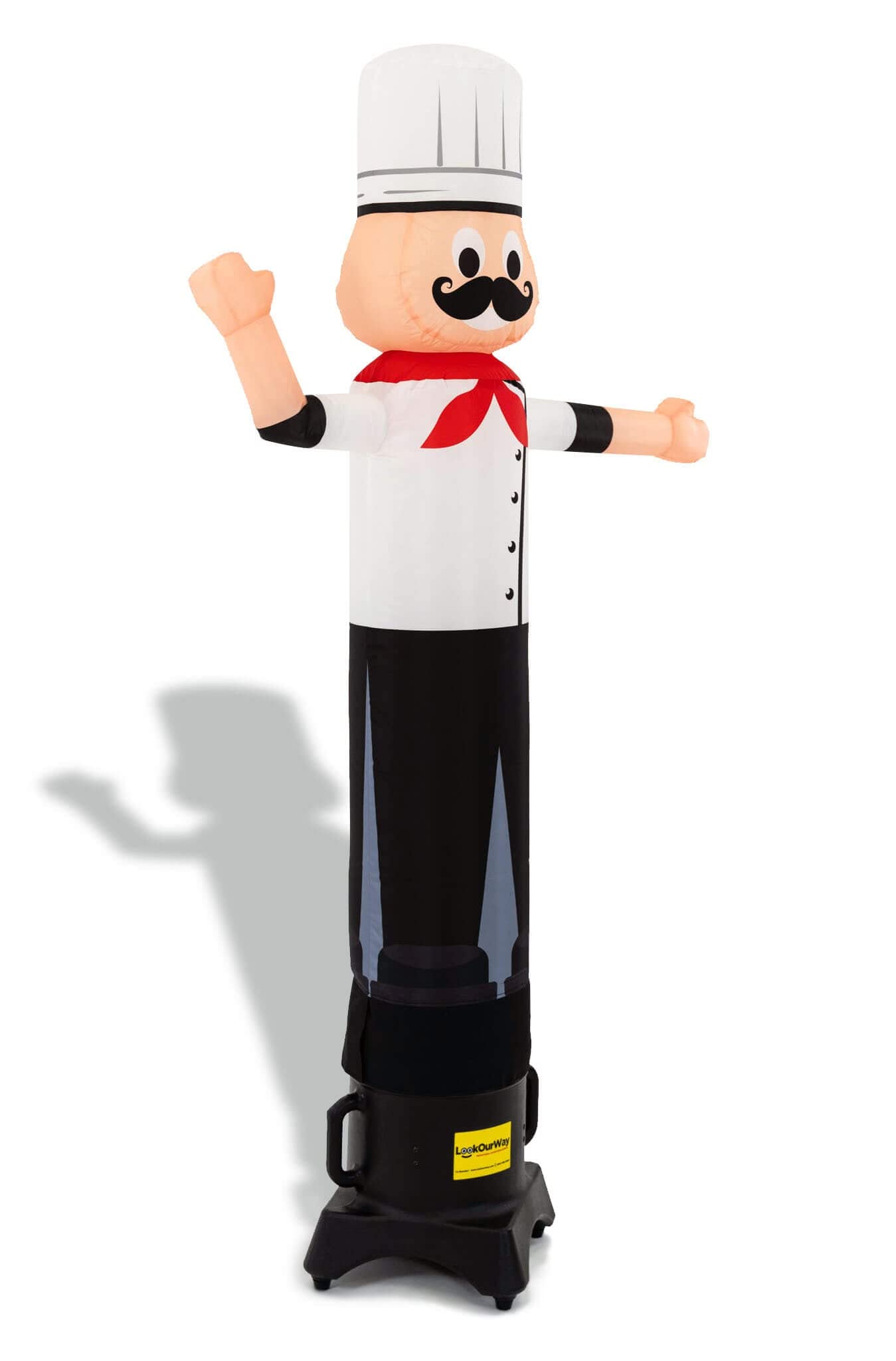 6ft Inflatable Tube Man with Air Dancer Blower - Waving Arm Air Waver for Restaurants & Food Trucks - Outdoor Advertising Sign for Business Promotion & Events