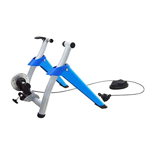 Magnetic Bike Trainer Stand - 8-Speed Adjustable Resistance Indoor Cycling Trainer with Wire Control - Perfect for Home Workouts & Winter Training (Blue)