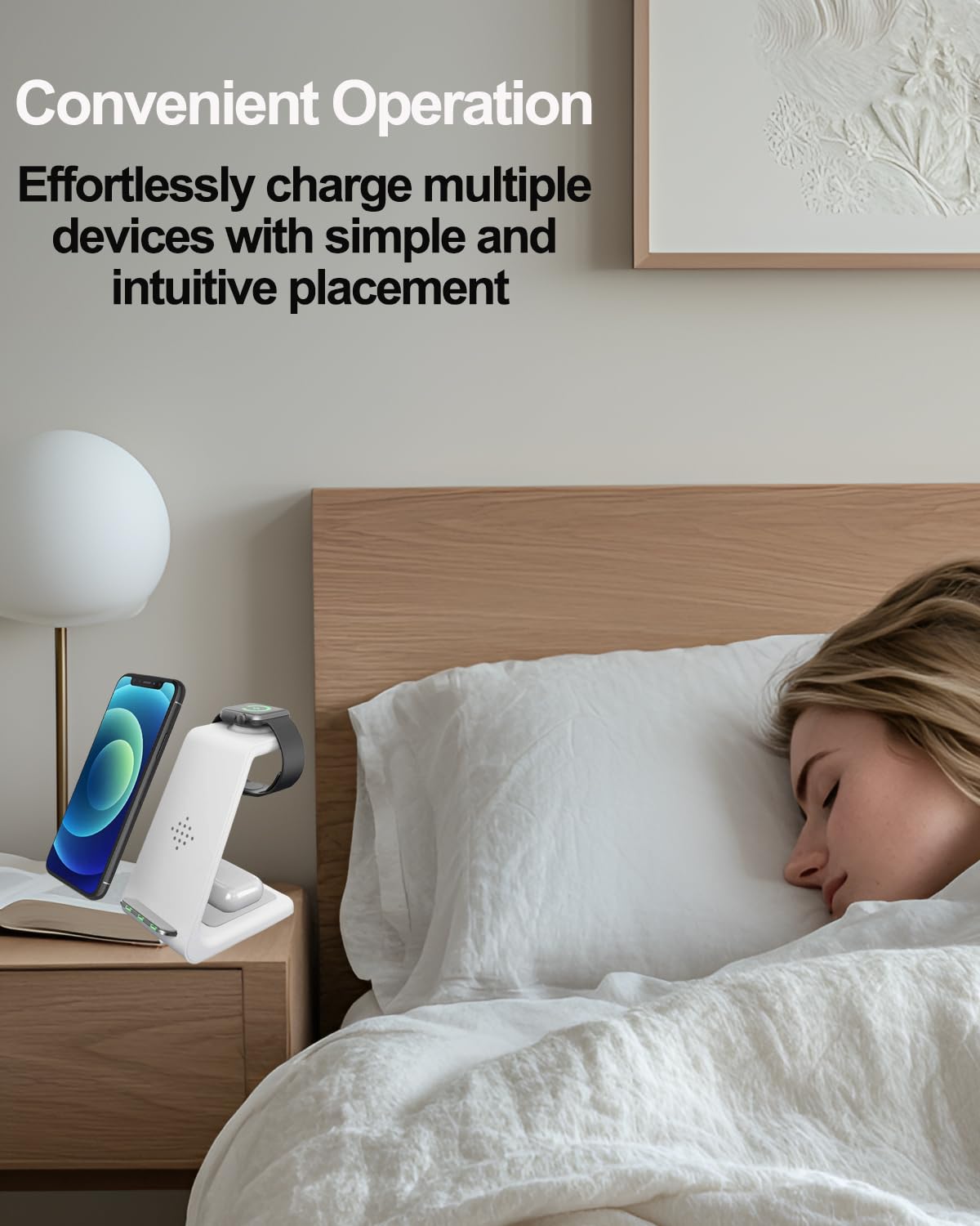 3-in-1 Fast Wireless Charging Station for iPhone 16/15/14/13/12, Apple Watch Ultra/8/7/6/SE, AirPods Pro - Perfect Charging Dock for Nightstand, Office Desk & Travel - Great Gift for Men, Women, Parents