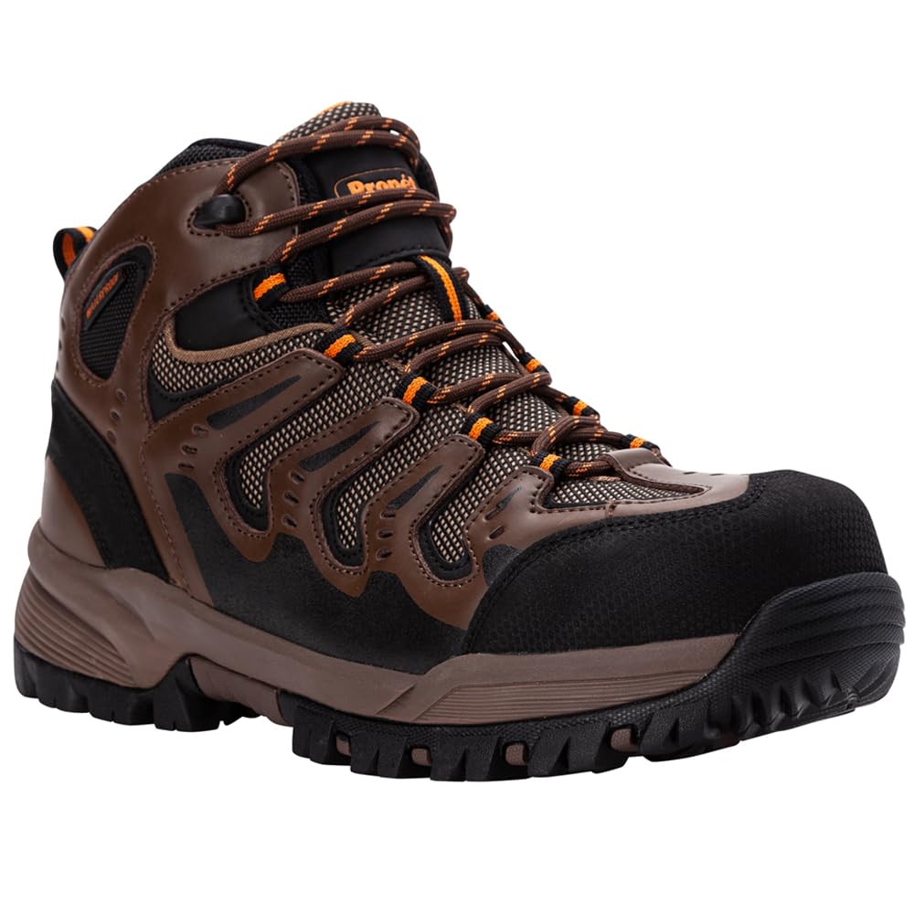 Propet Men's Sentry Electrical Hazard Composite Toe Work Safety Shoes - OSHA Approved for Construction, Warehouse & Industrial Work