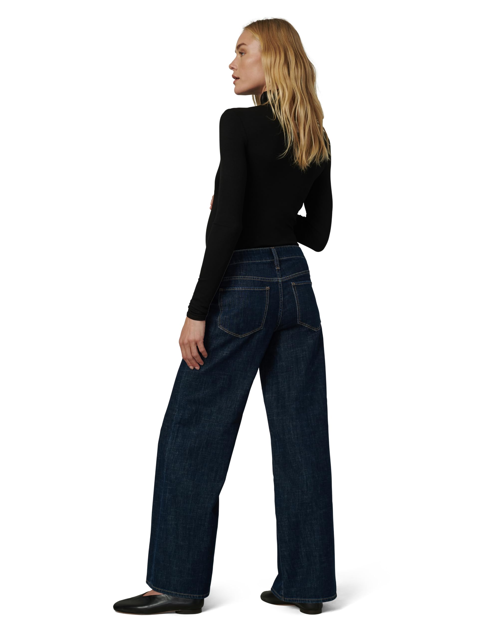 Joe's Women's Lou Wide Leg Maternity Jeans - Stretchy Comfortable Pregnancy Denim Pants for Work & Casual Wear