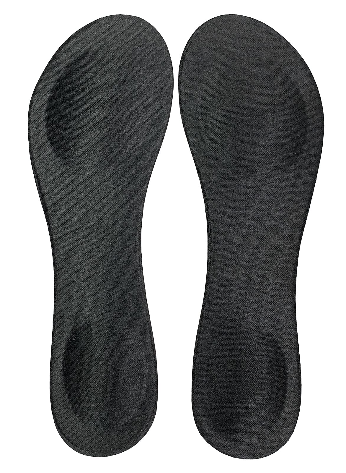 HappyStep 3/4 Length Women's Thin Shoe Insoles for High Heels, Pumps, Open Toe Shoes & Sandals - Cushioned Heel & Ball Support with Shock Absorption (US Women's Size 5-7, 4 Pairs Black) - Perfect for Work, Parties & Daily Comfort