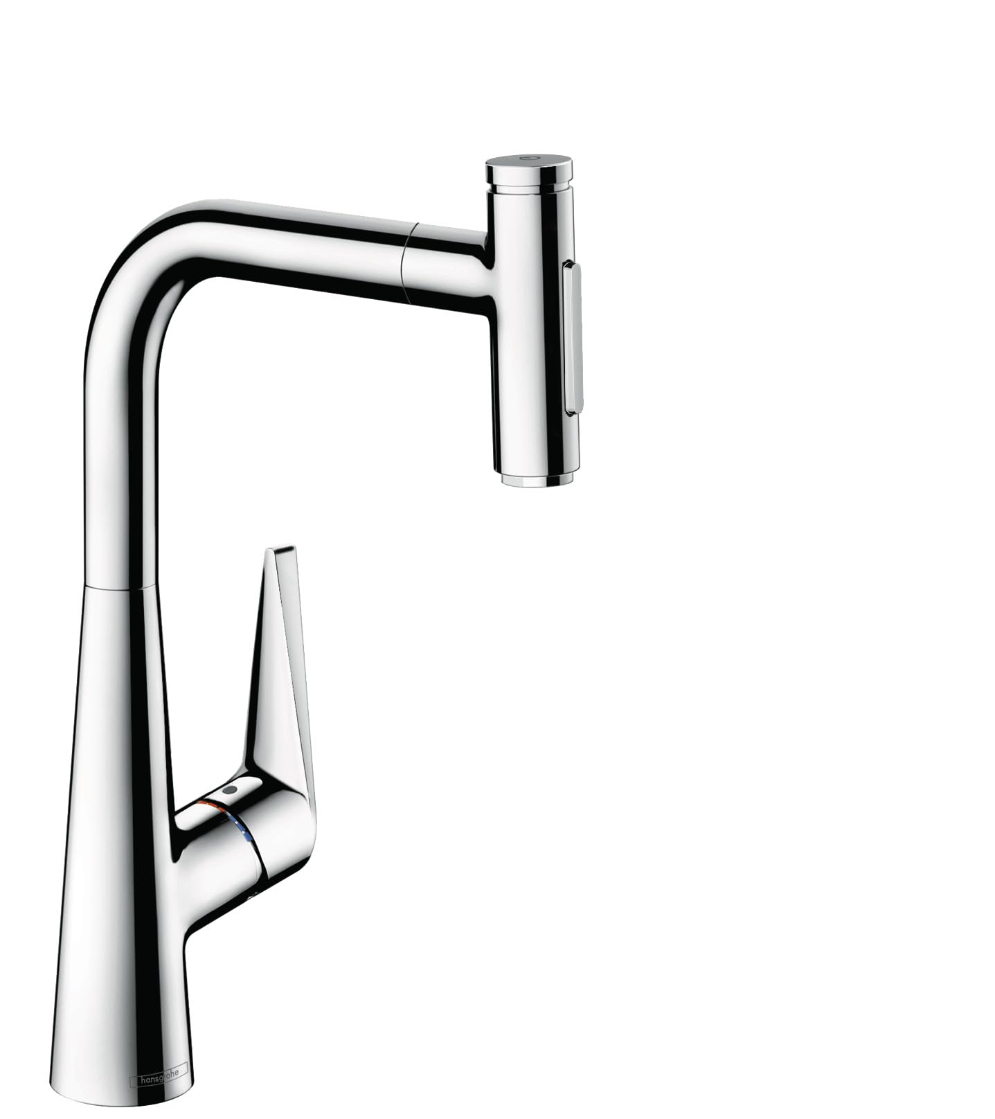 Hansgrohe Talis Select S Chrome Single-Handle Pull-Out Sprayer Kitchen Faucet - Modern Water-Saving Design for Easy Dishwashing & Food Prep (Model 73867001) | Perfect for Contemporary Kitchens & Busy Home Chefs