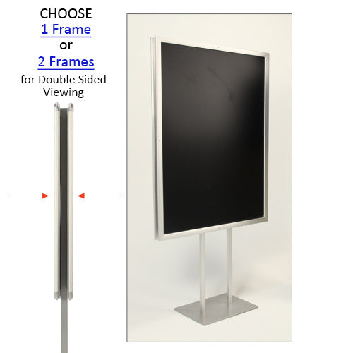 10x20 Double Pole Floor Stand Sign Holder | 1 1/4