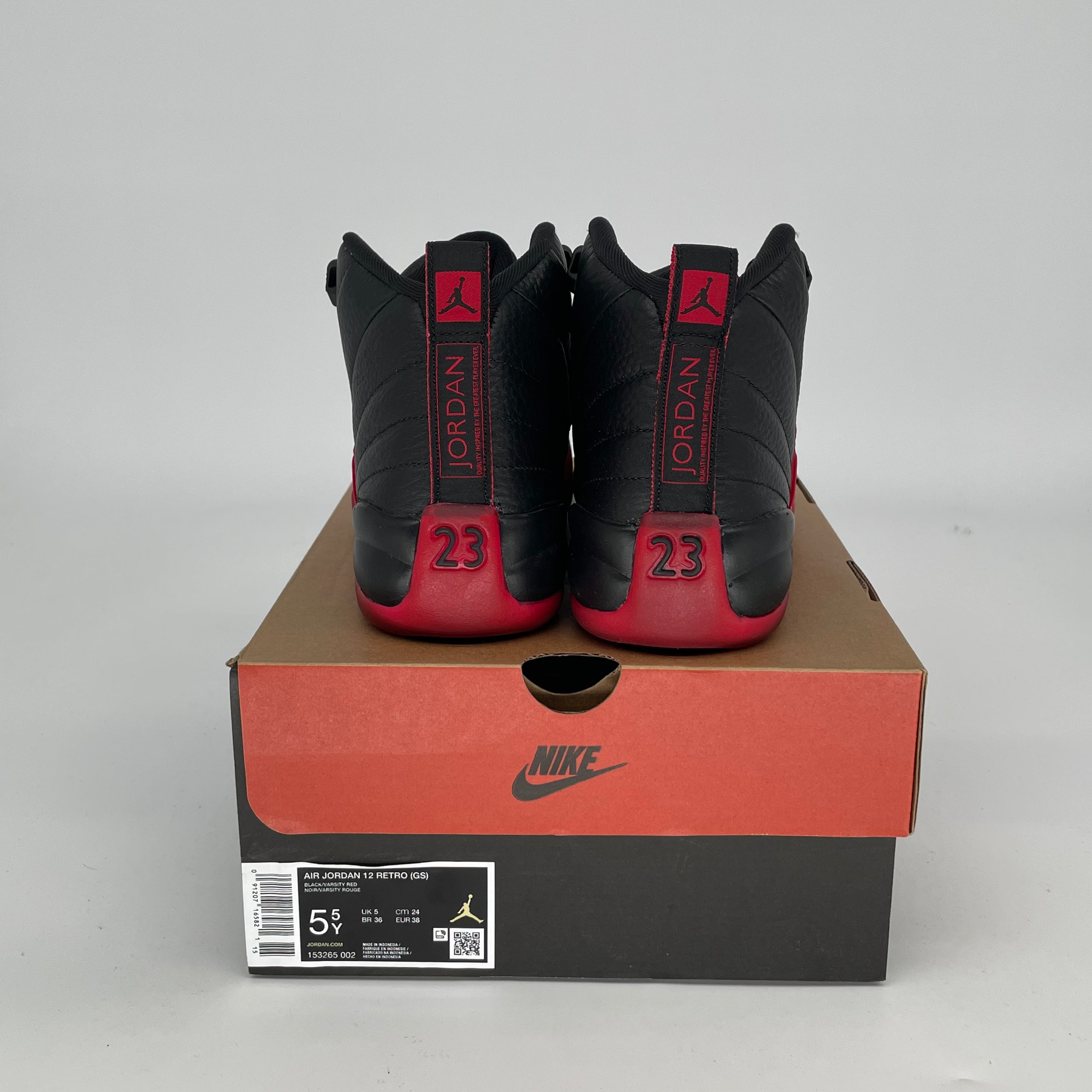 Original Air Jordan 12 Retro 'Flu Game' Basketball Shoes - Men's Size 5.5/Women's 7 (Style Code 153265-002) - Perfect for NBA Games, Streetwear & Sneaker Collectors
