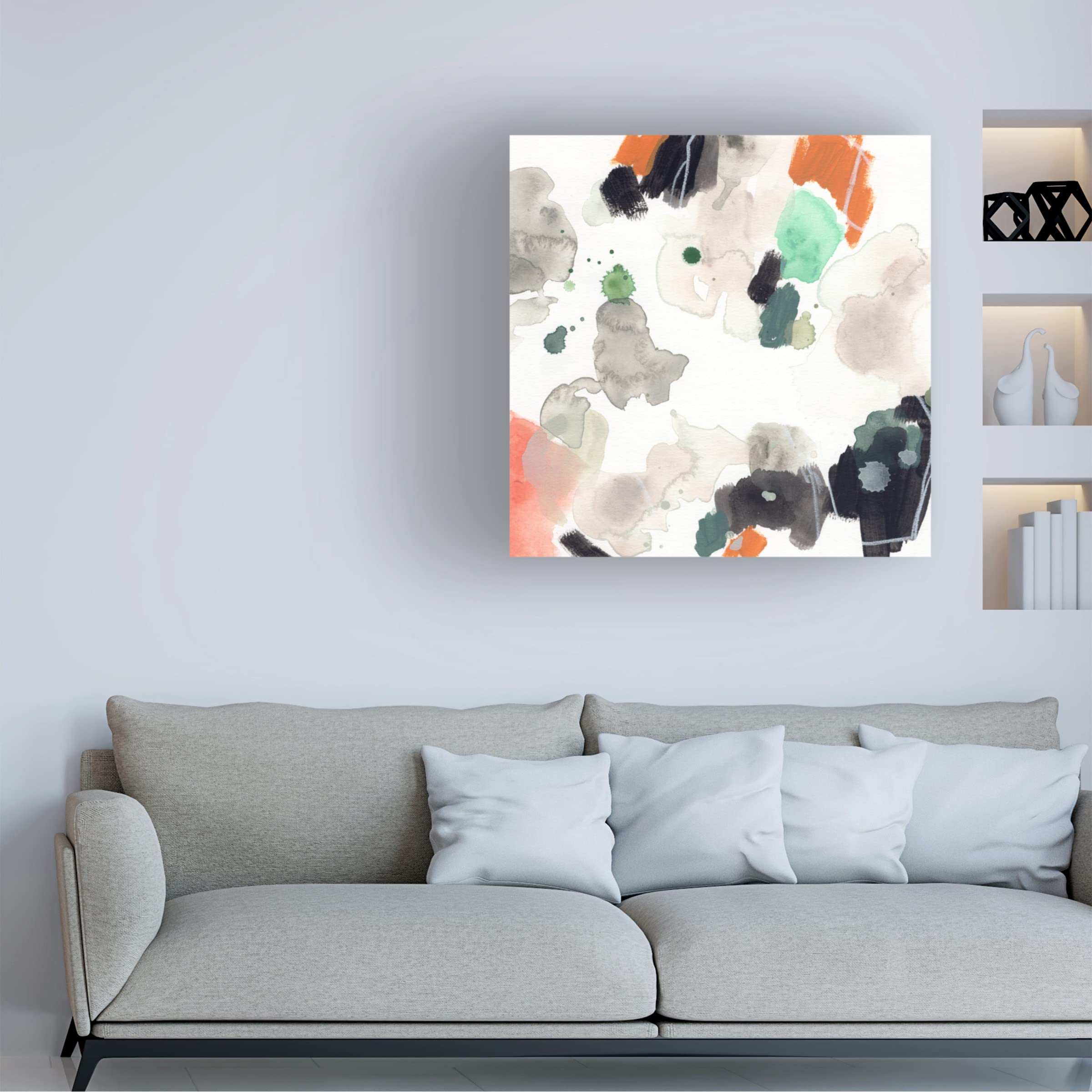 Trademark Fine Art 'Terra Tone II' Abstract Canvas Wall Art by June Erica Vess - Modern Home Decor for Living Room, Bedroom & Office